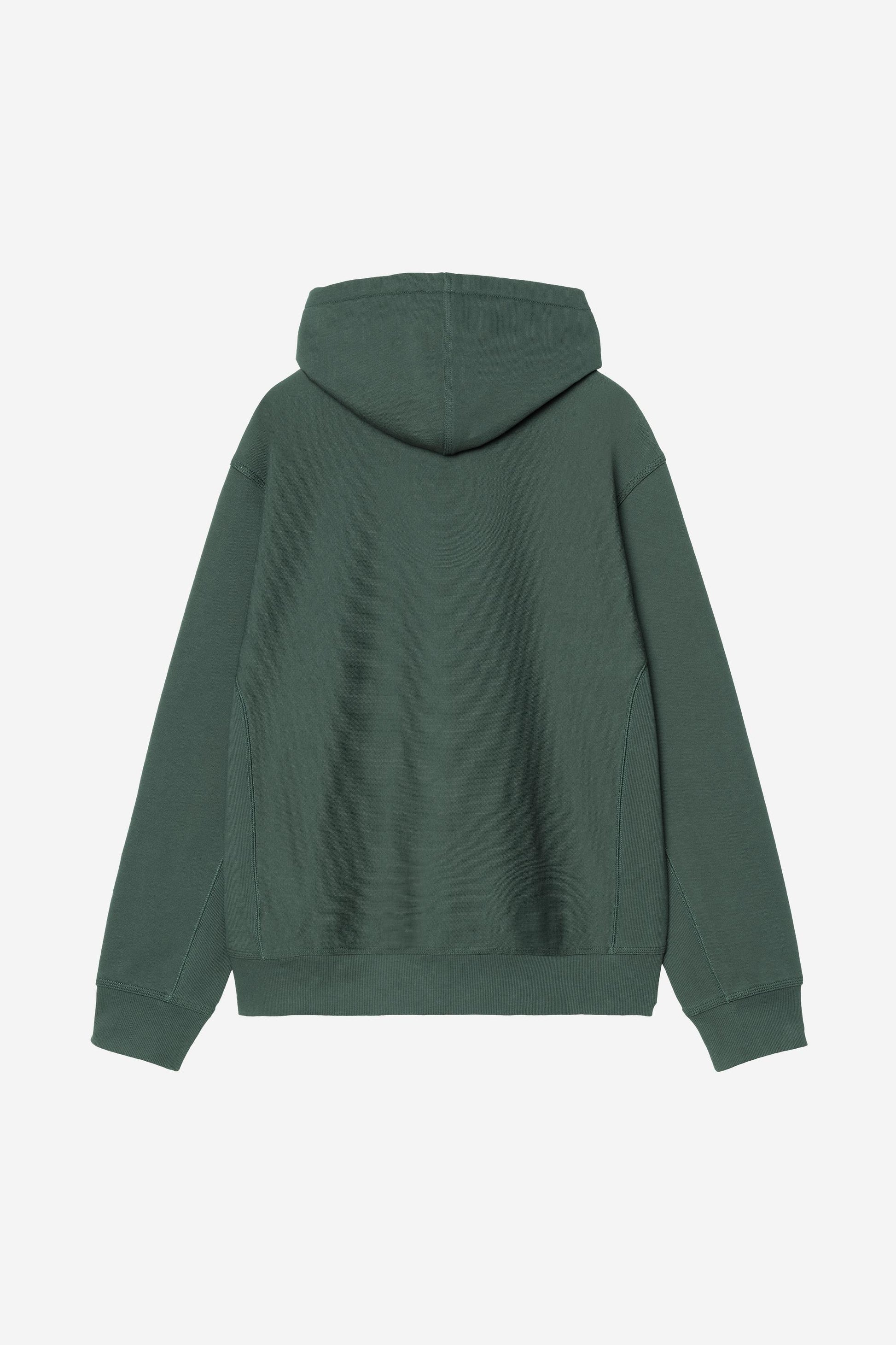 Hooded American Script Sweatshirt Kale Green
