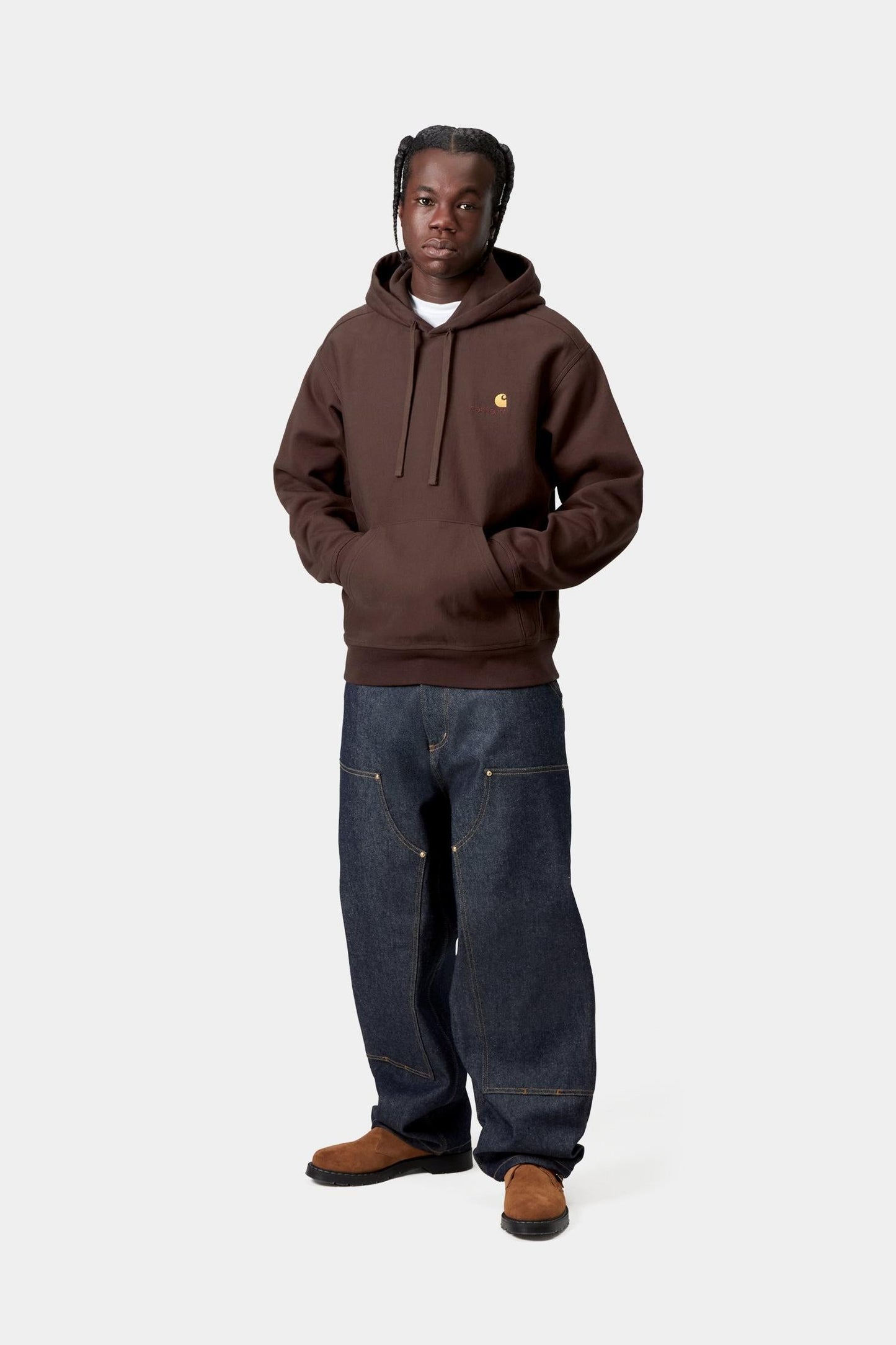 Hooded American Script Sweatshirt Palisander