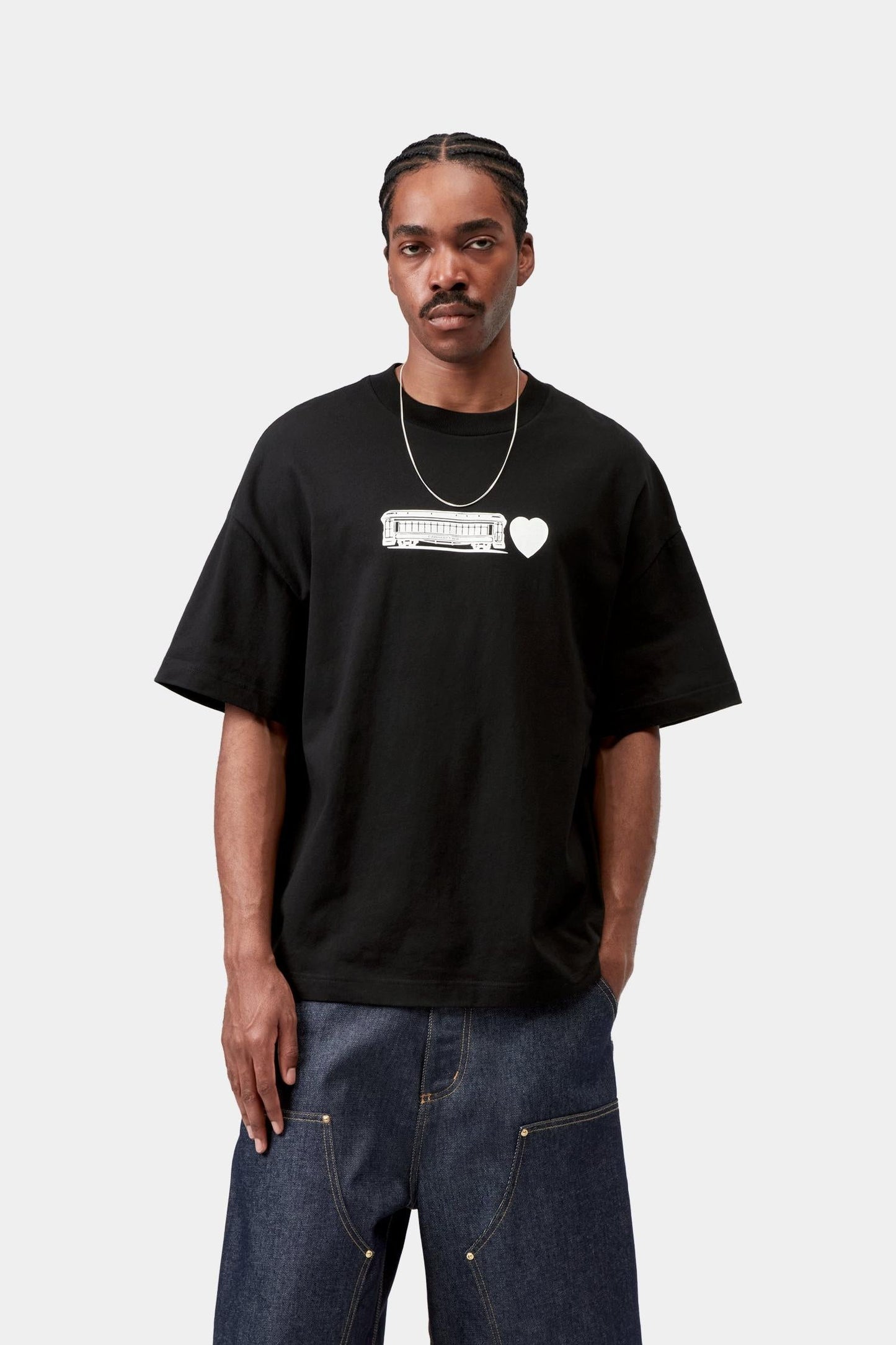 Deconstructed Label T-Shirt Black