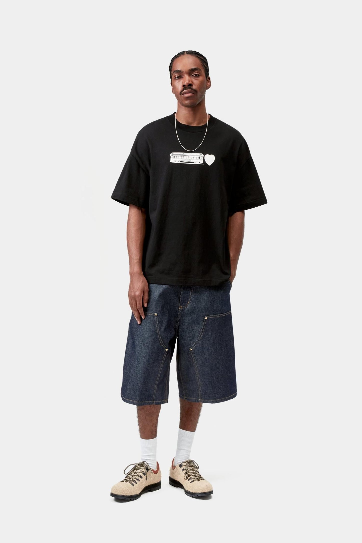 Deconstructed Label T-Shirt Black