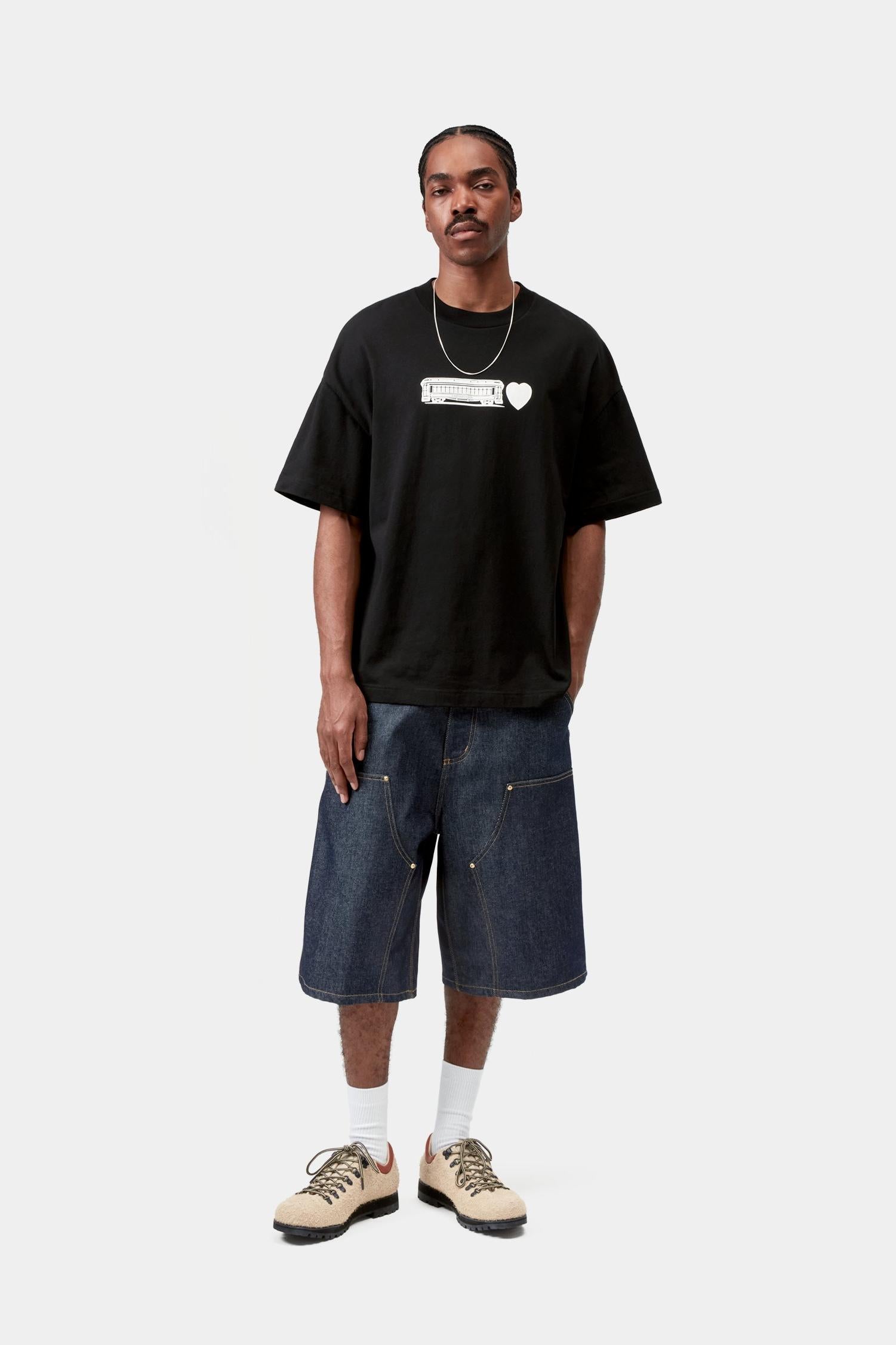 Deconstructed Label T-Shirt Black