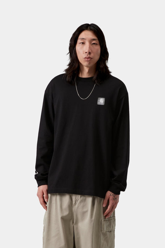 Long Sleeve Archive Script T-Shirt Black