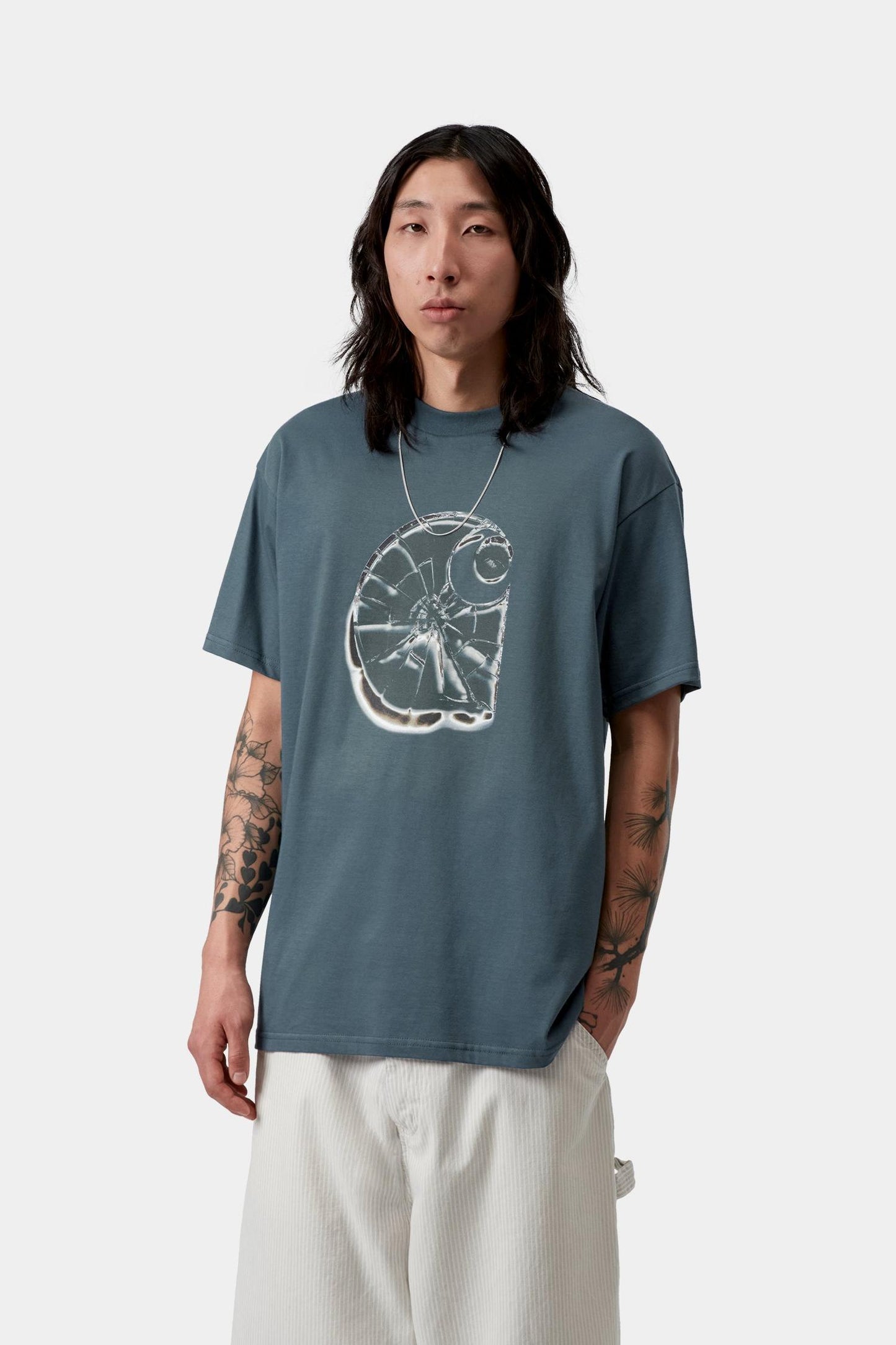 Shattered T-Shirt Office Blue