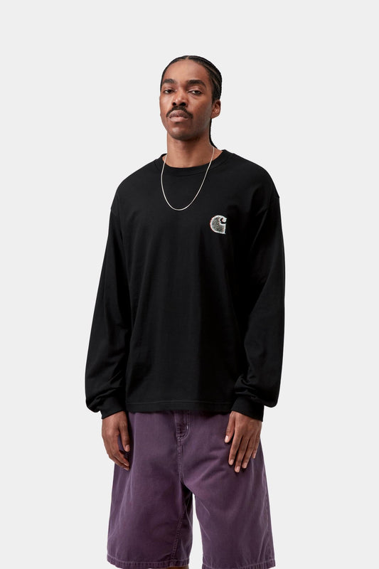 Long Sleeve Mind Your Head T-Shirt Black