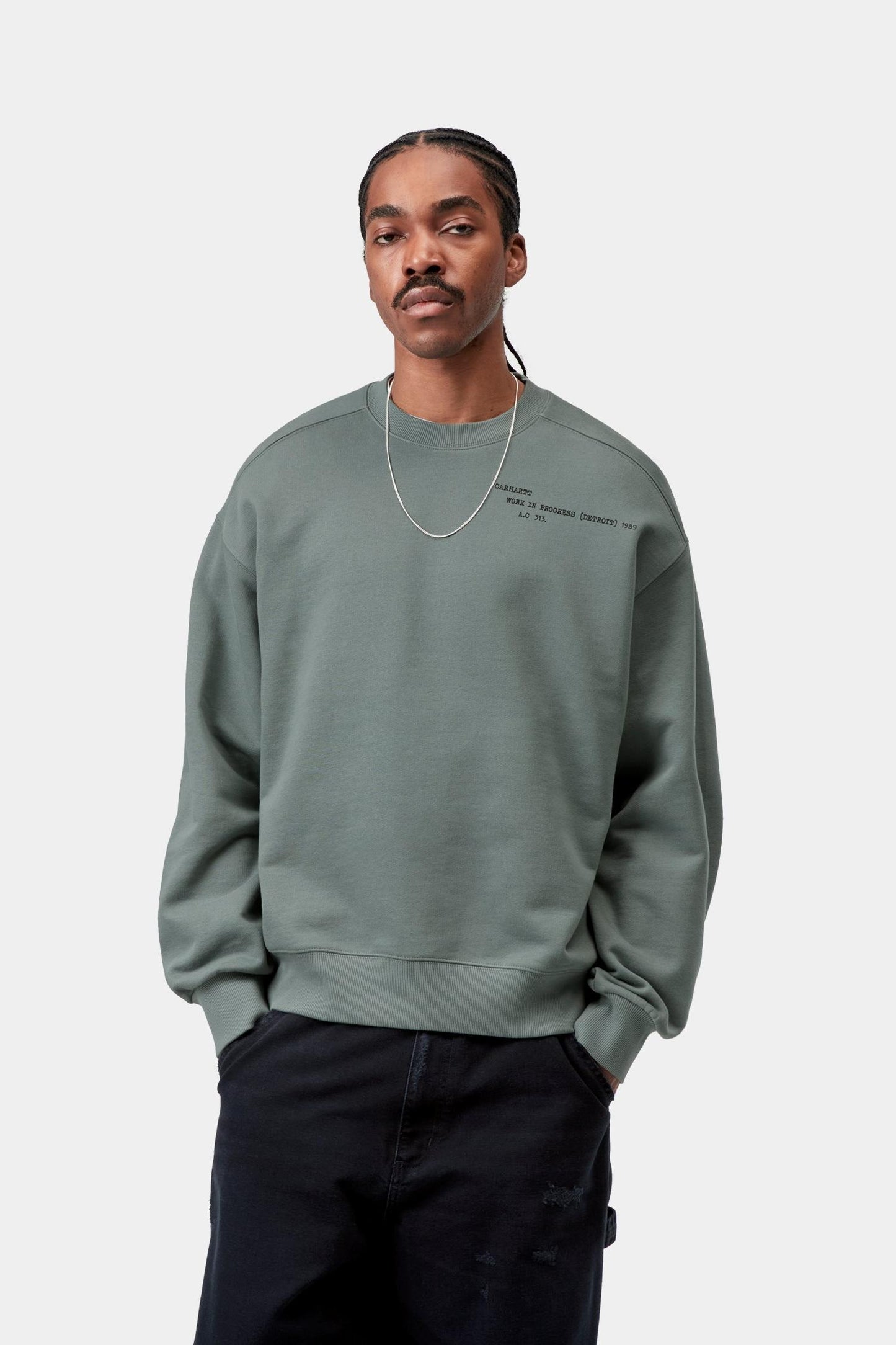 Punched Sweatshirt Velvet Green