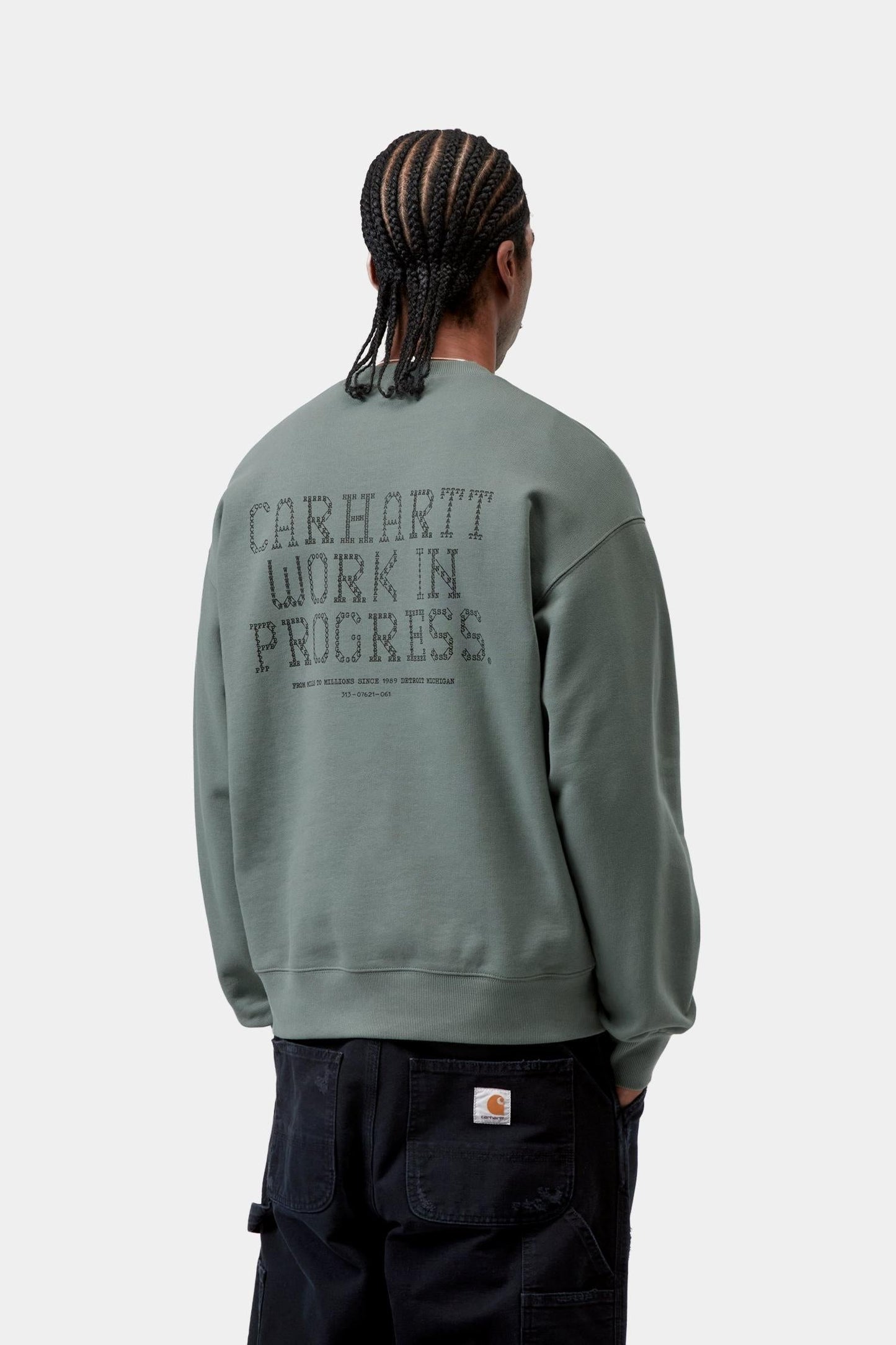 Punched Sweatshirt Velvet Green