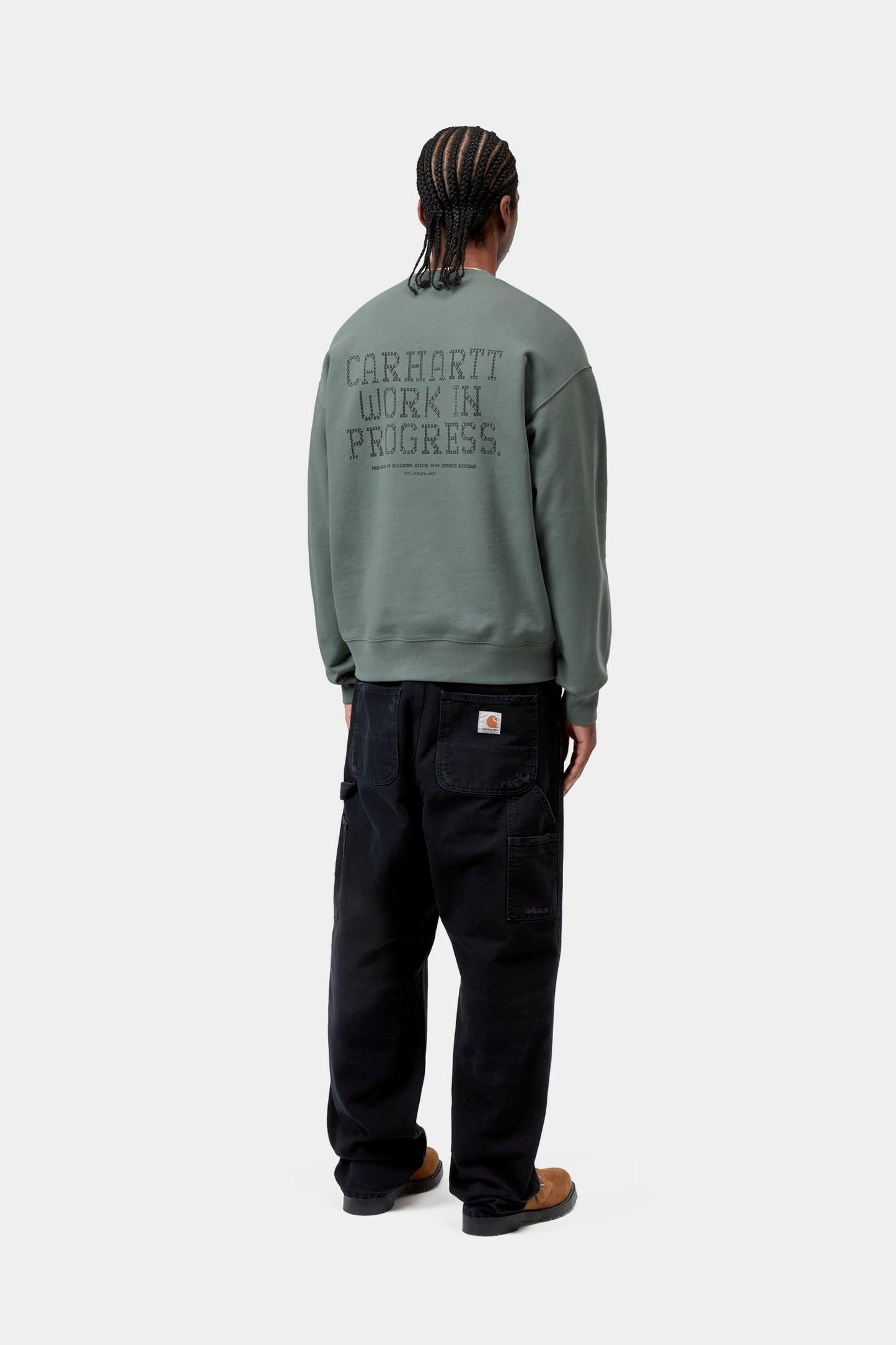 Punched Sweatshirt Velvet Green