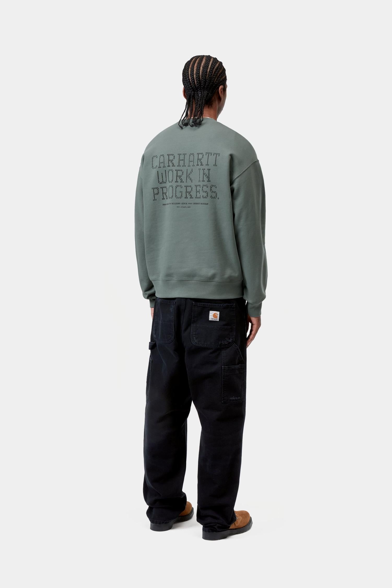 Punched Sweatshirt Velvet Green