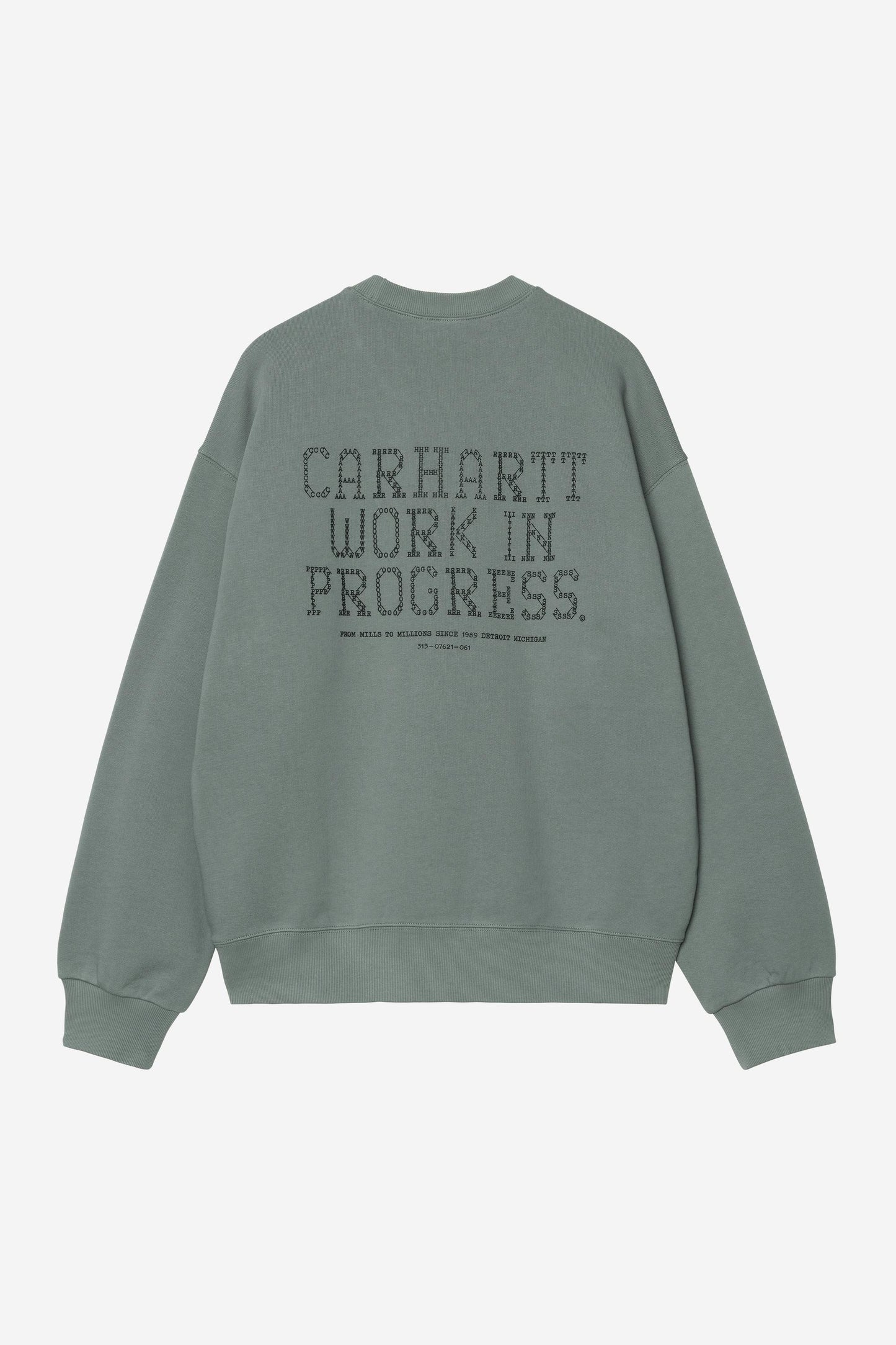 Punched Sweatshirt Velvet Green