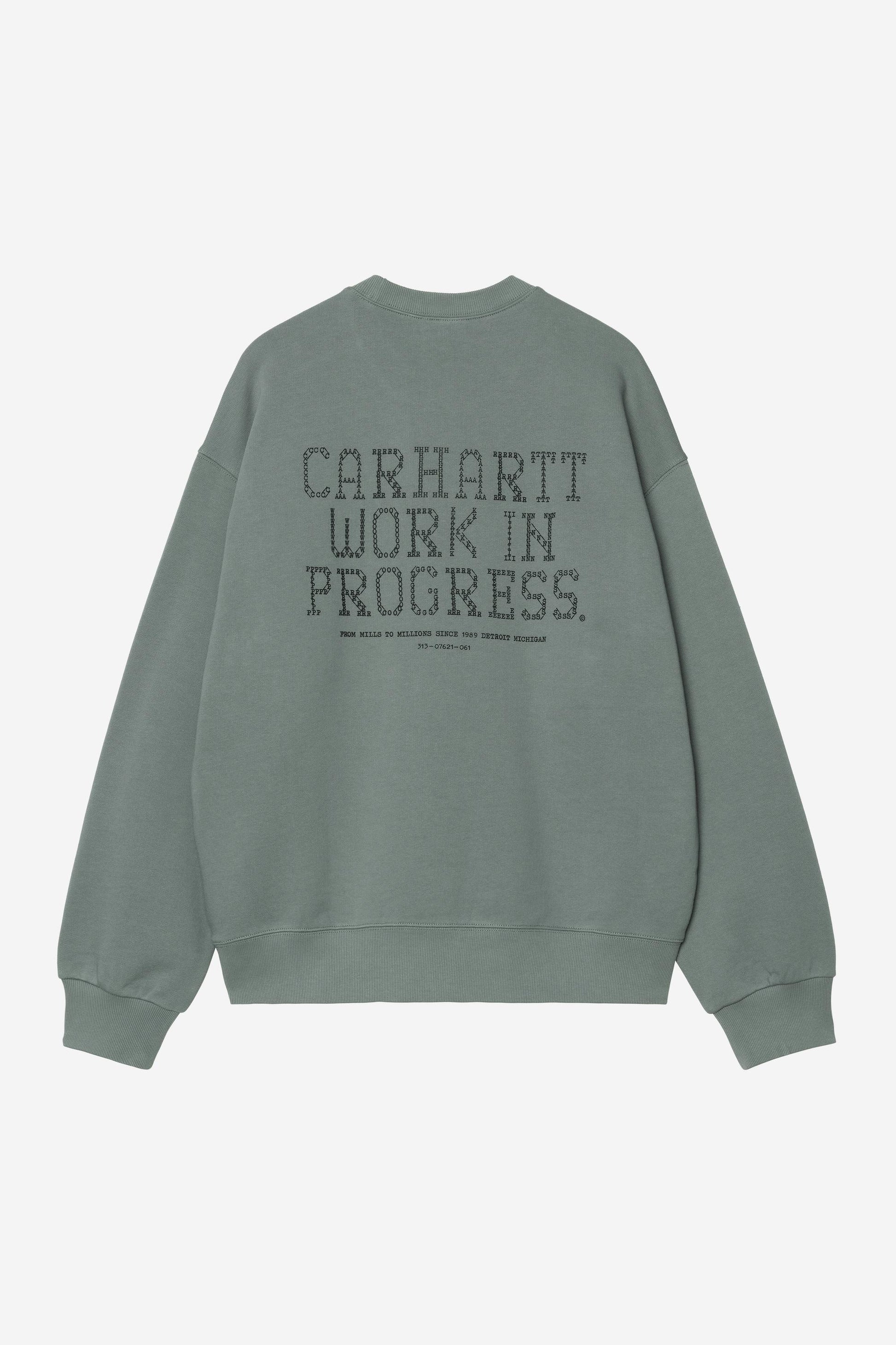 Punched Sweatshirt Velvet Green