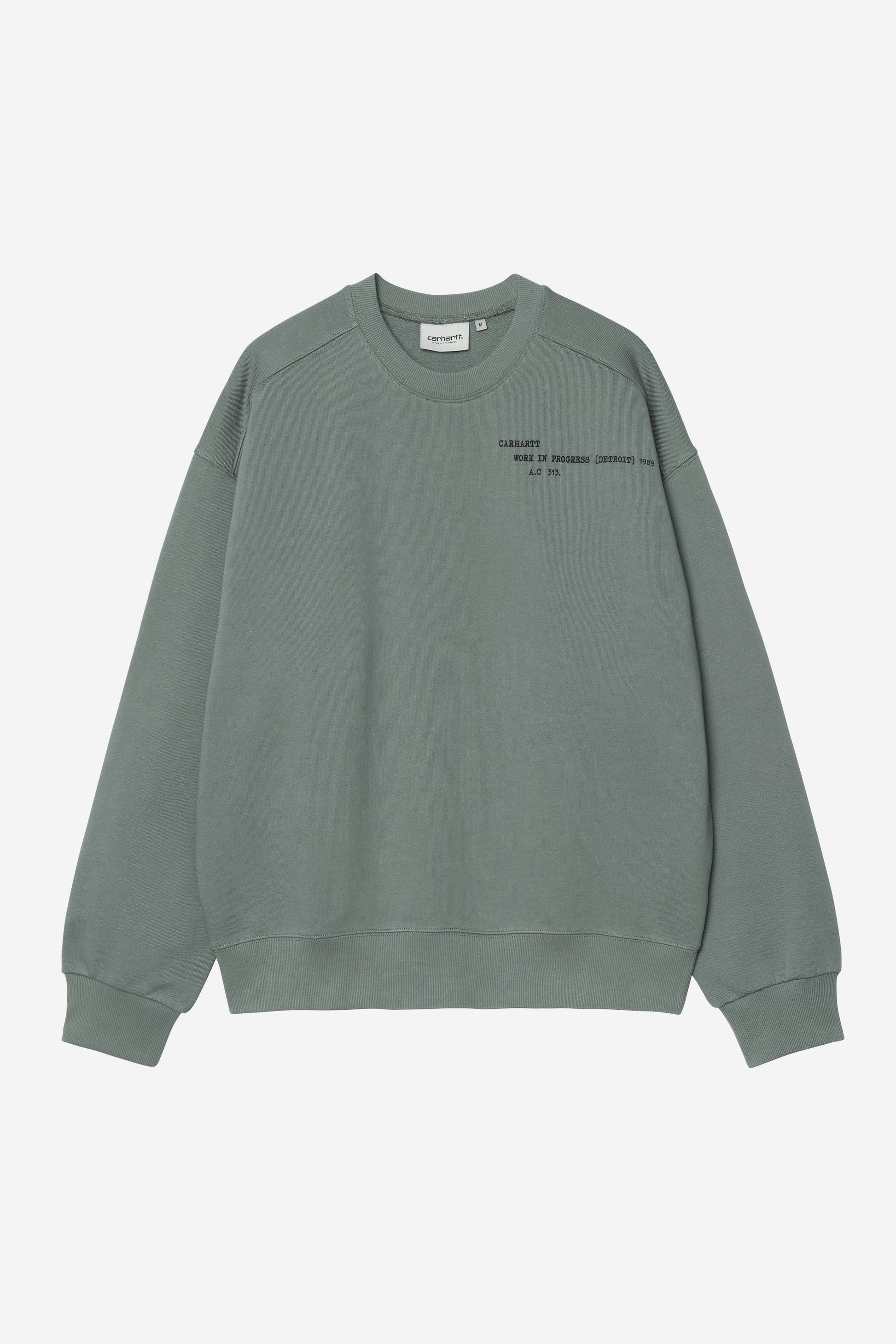 Punched Sweatshirt Velvet Green