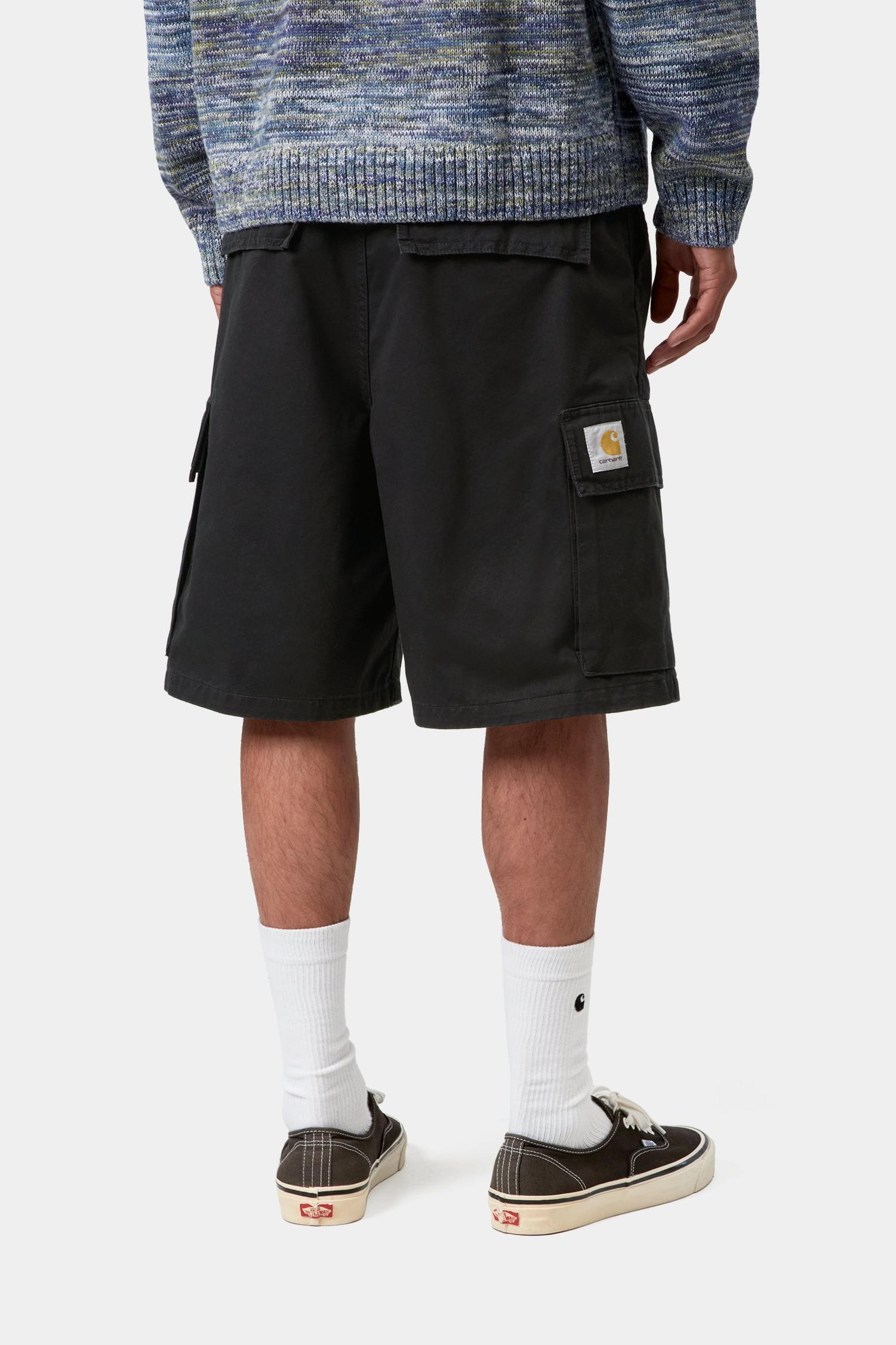 Kade Cargo Short Black (Stone Washed)