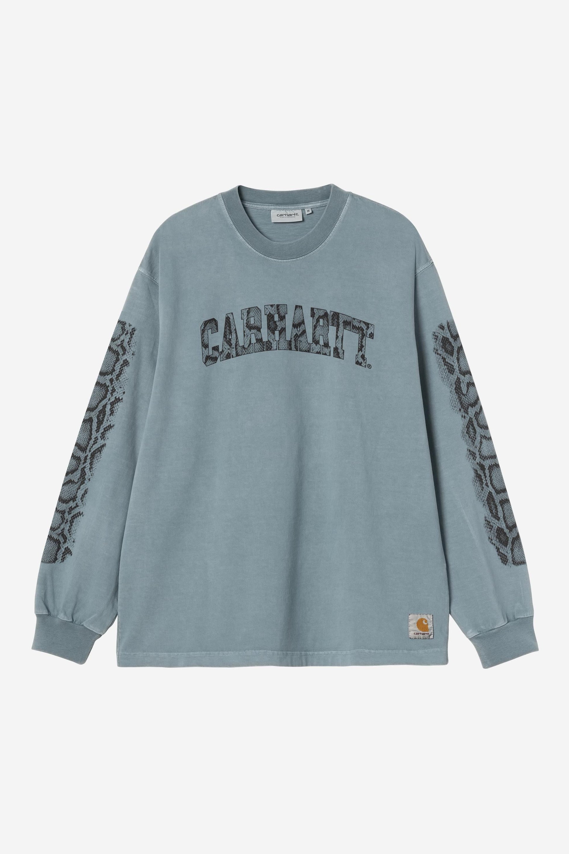 Long Sleeve Camo Snake T-Shirt Velvet Blue (Garment Dyed)