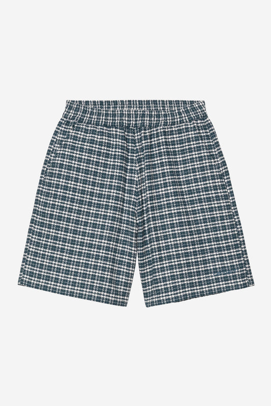 Kander Check Short Blue River