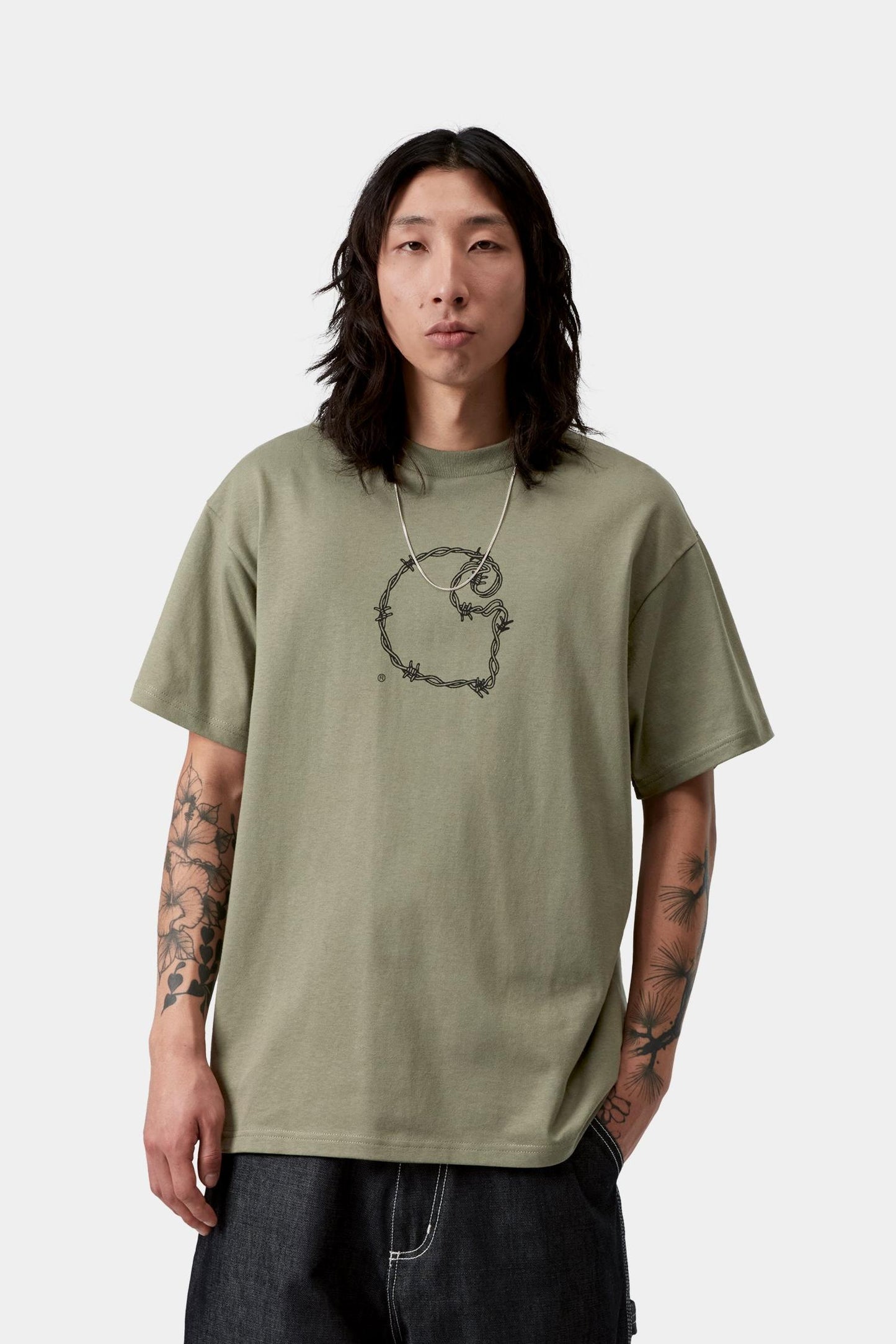 Barbwire C T-Shirt Dollar Green