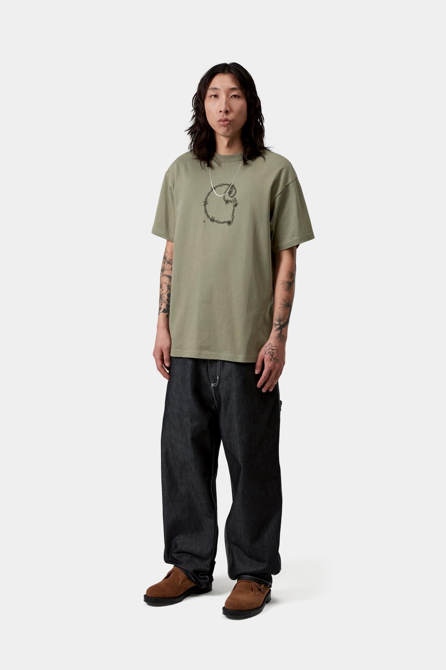 Barbwire C T-Shirt Dollar Green