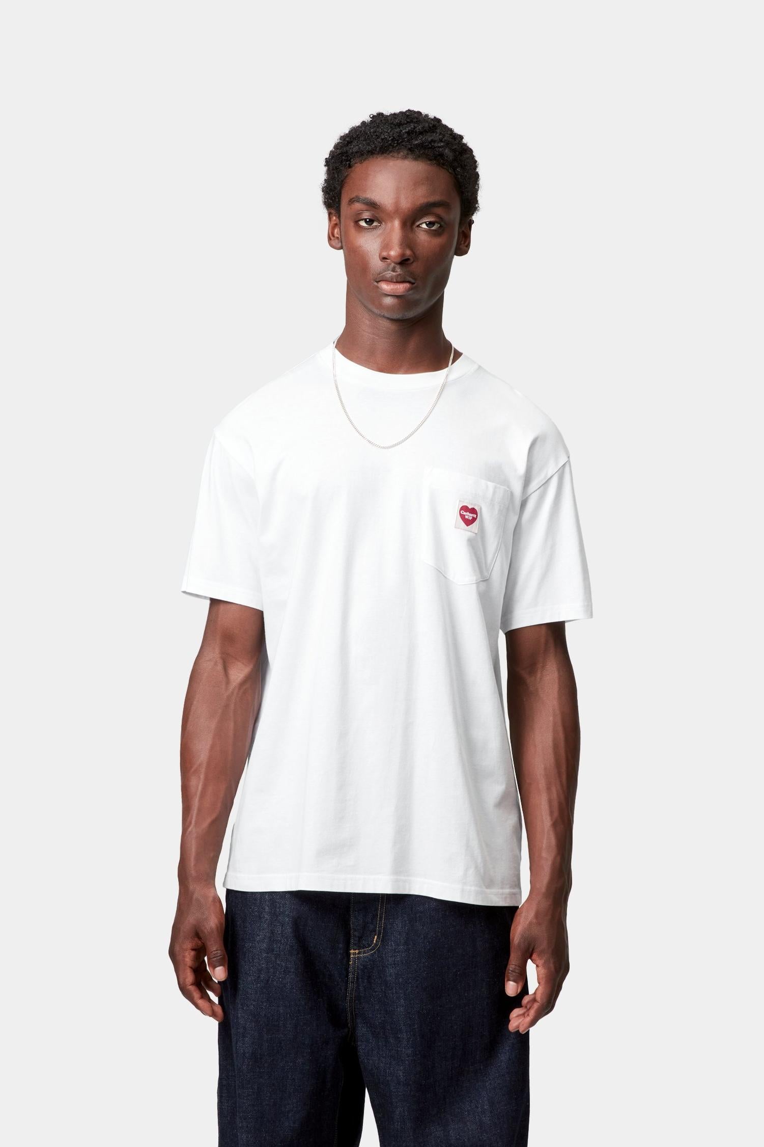 Pocket Heart T-Shirt White / Red