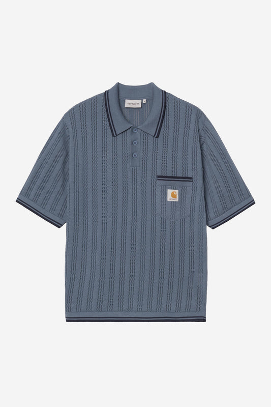Short Sleeve Ramsey Polo Velvet Blue / Deep Night