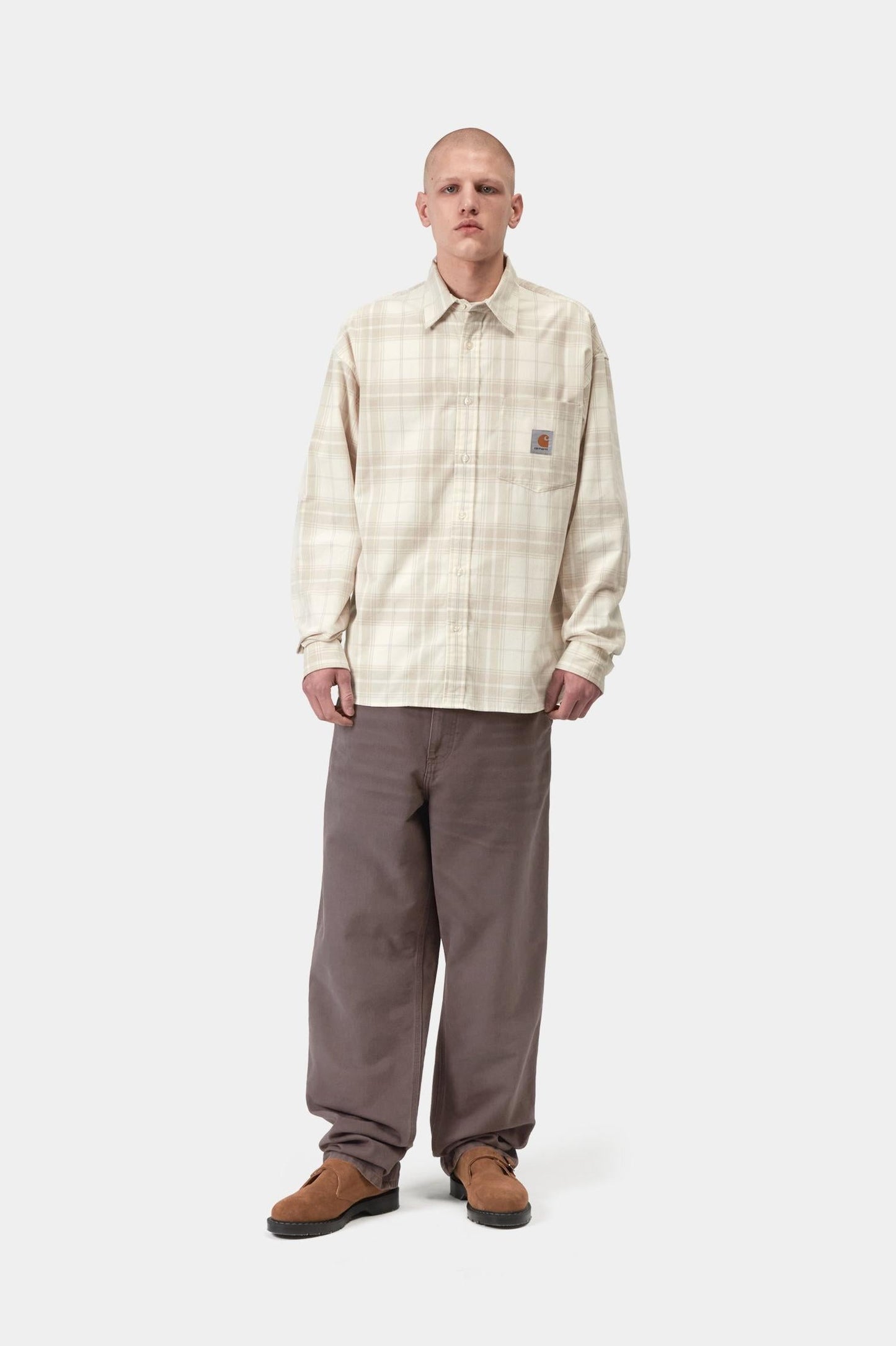 Single Knee Pant - Stone Canvas Shale