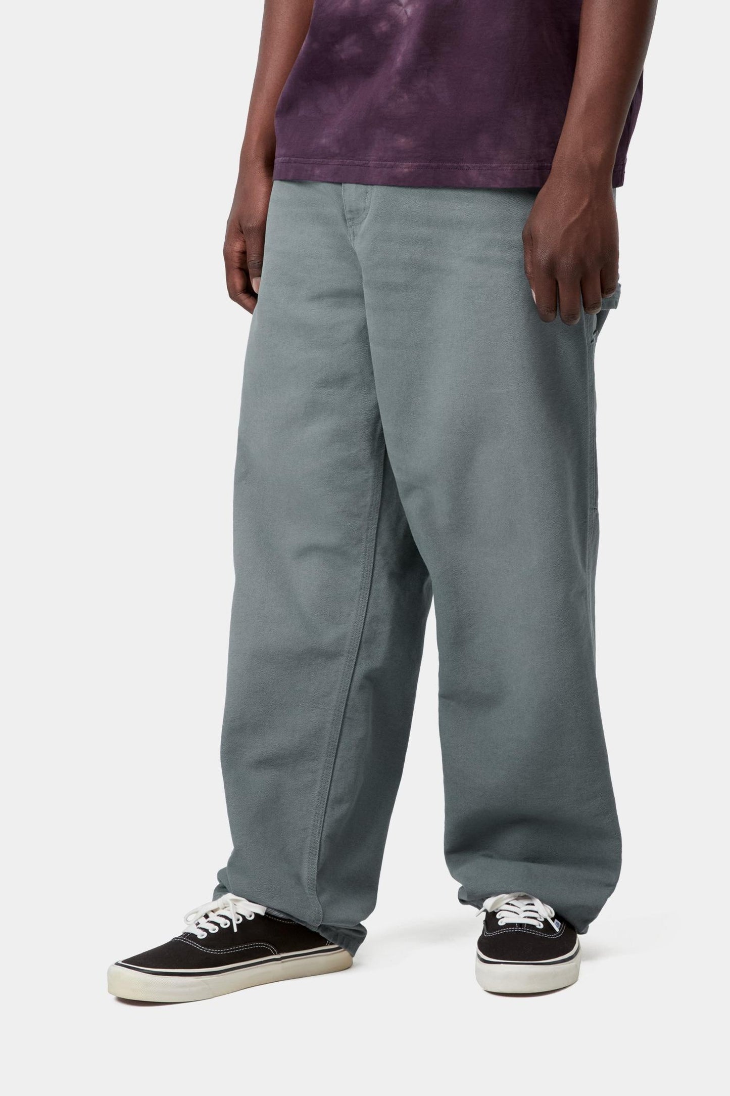 Single Knee Pant - Stone Canvas Cozy Blue
