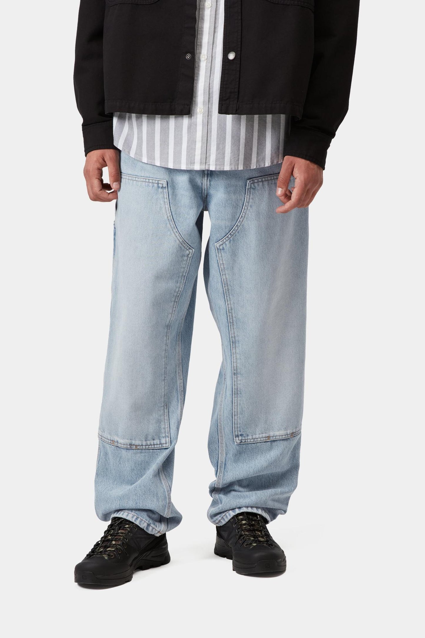Double Knee Pant - Denim Blue (Heavy Worn Bleached)