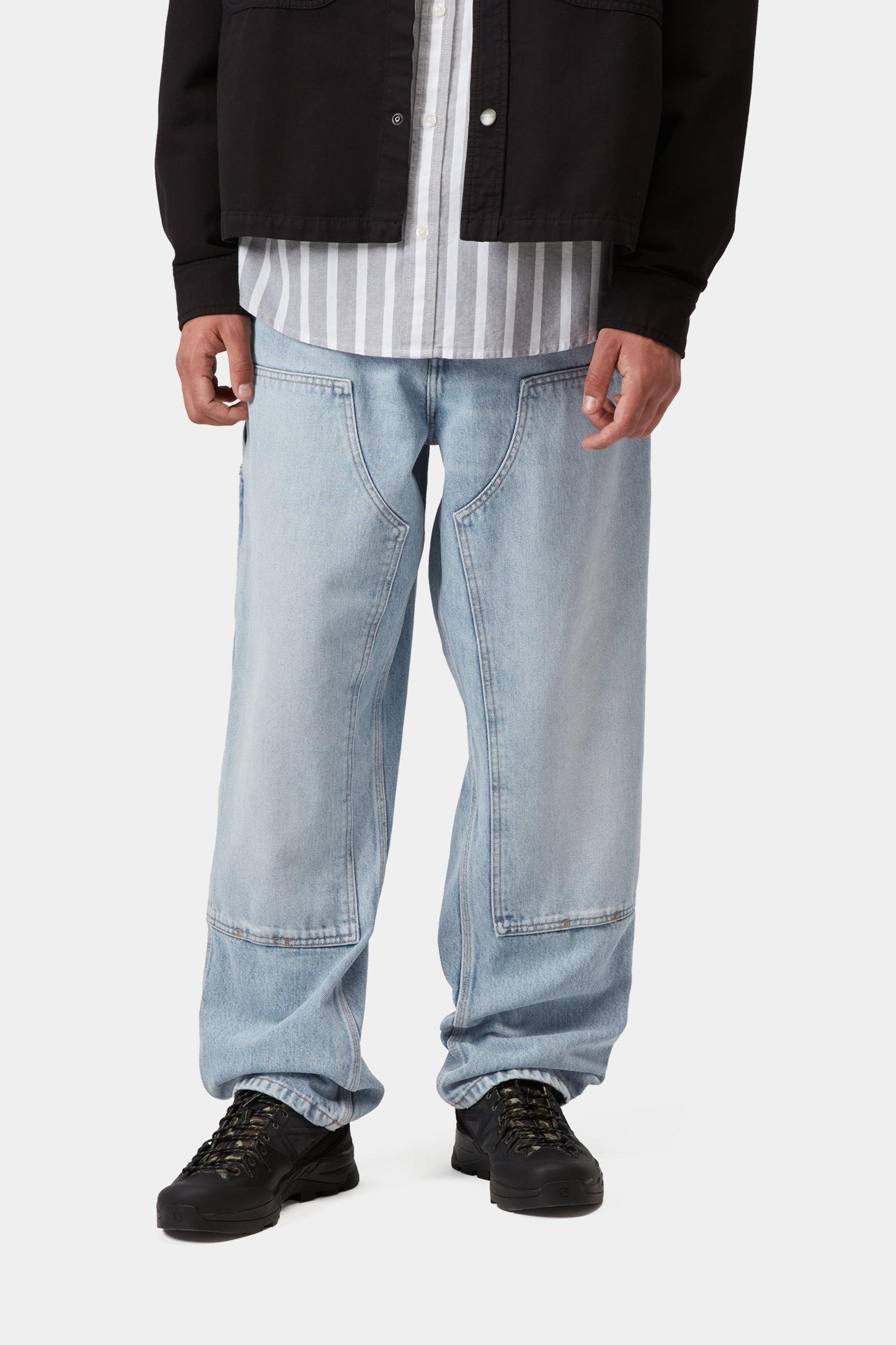 Double Knee Pant - Denim Blue (Heavy Worn Bleached)