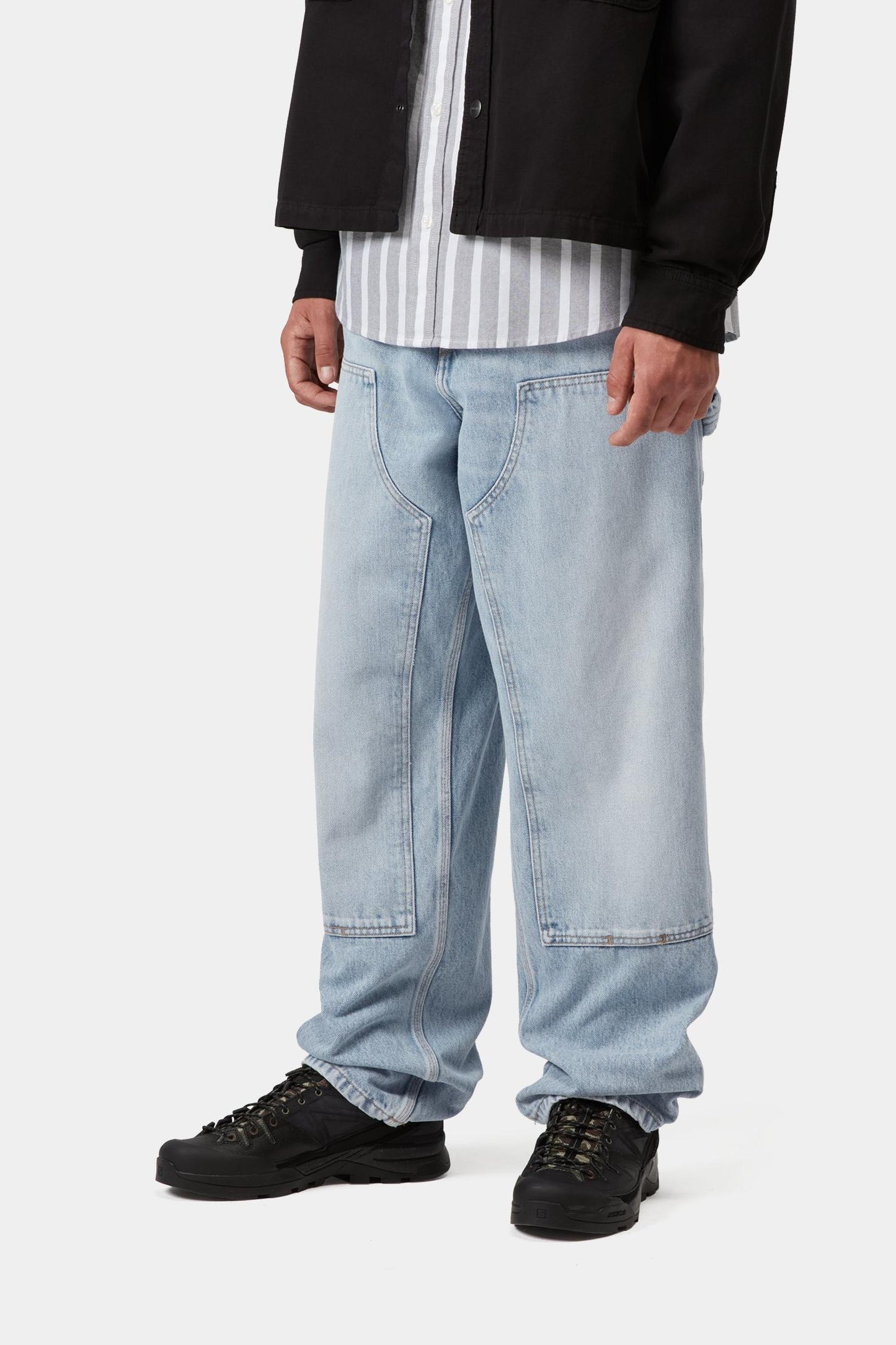 Double Knee Pant - Denim Blue (Heavy Worn Bleached)