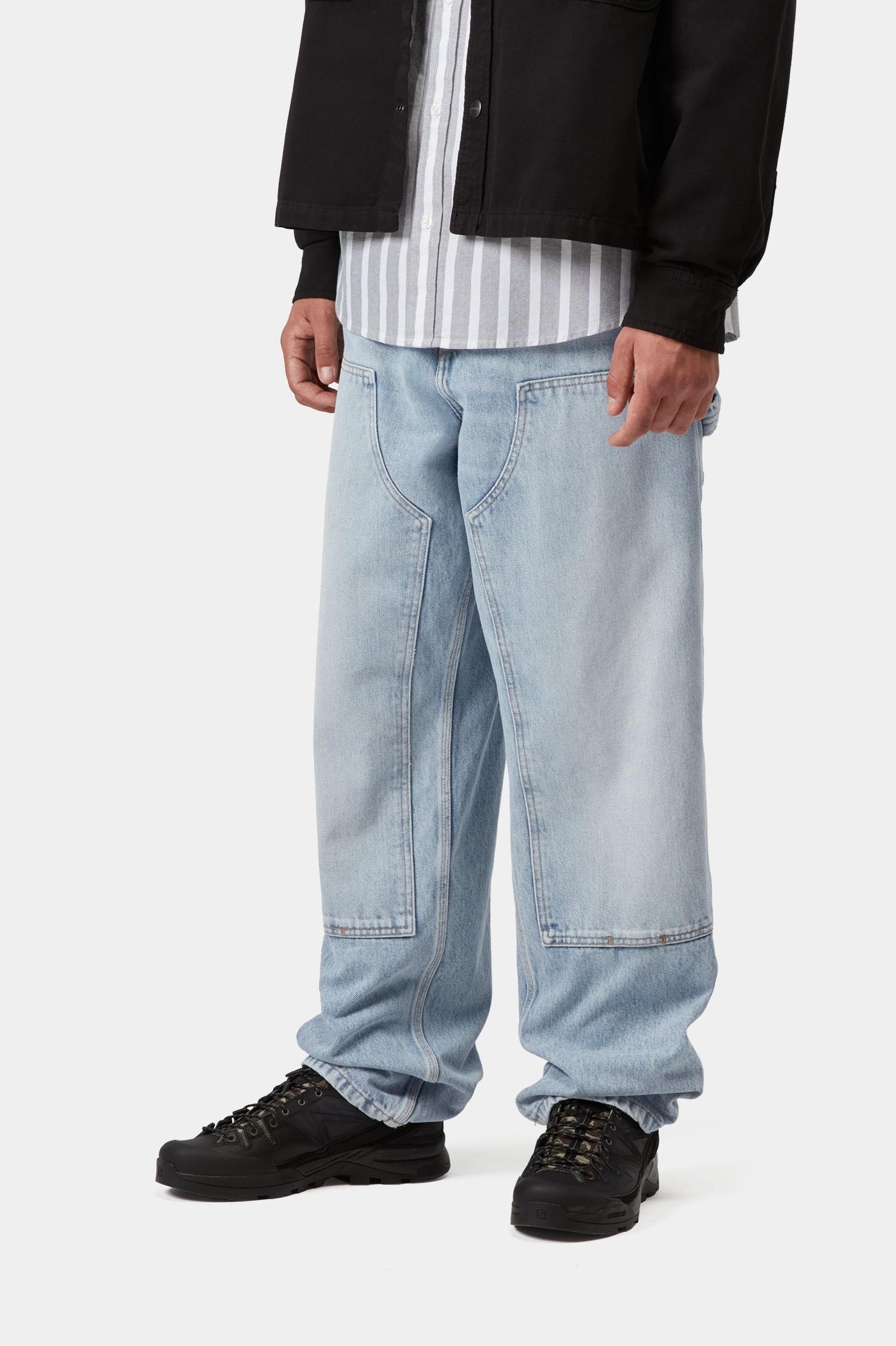 Double Knee Pant - Denim Blue (Heavy Worn Bleached)