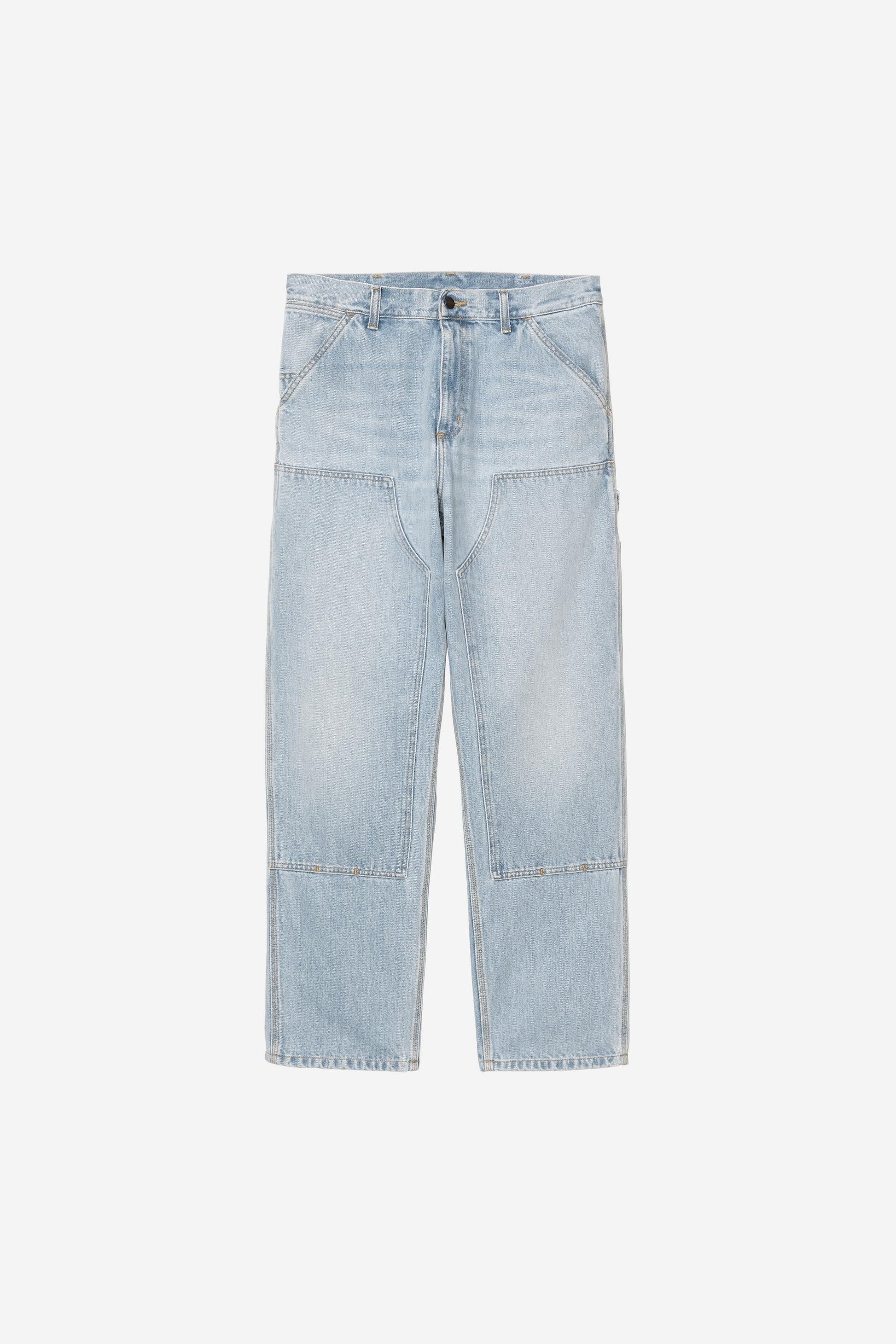 Double Knee Pant - Denim Blue (Heavy Worn Bleached)