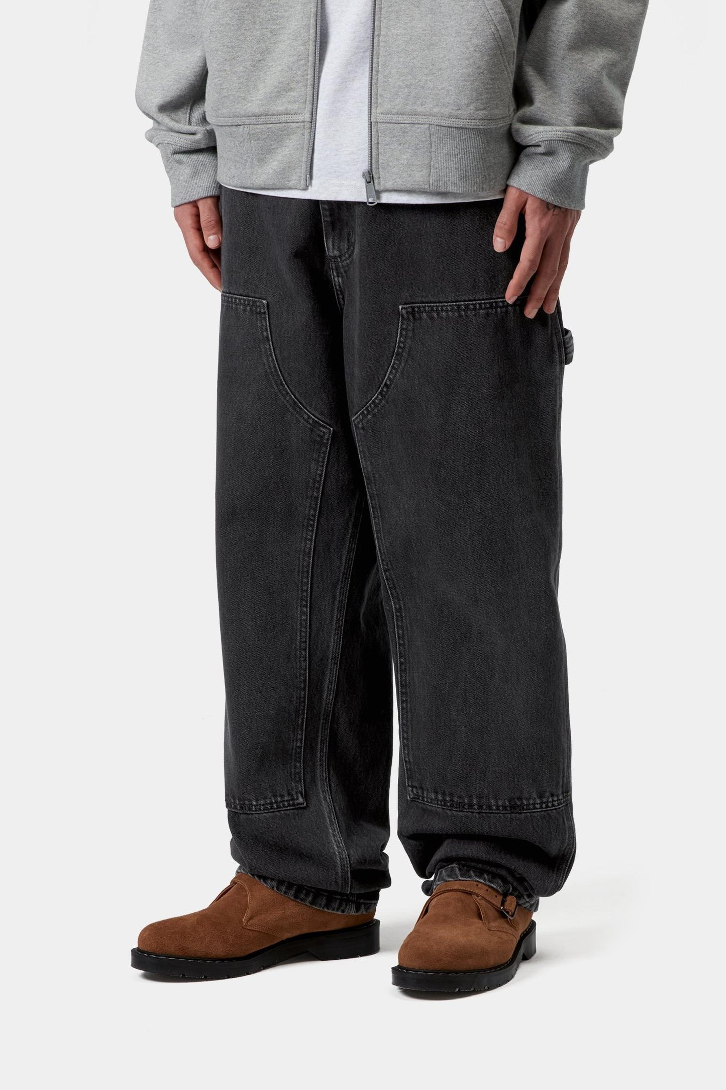 Double Knee Pant - Denim Black (Stone Washed)