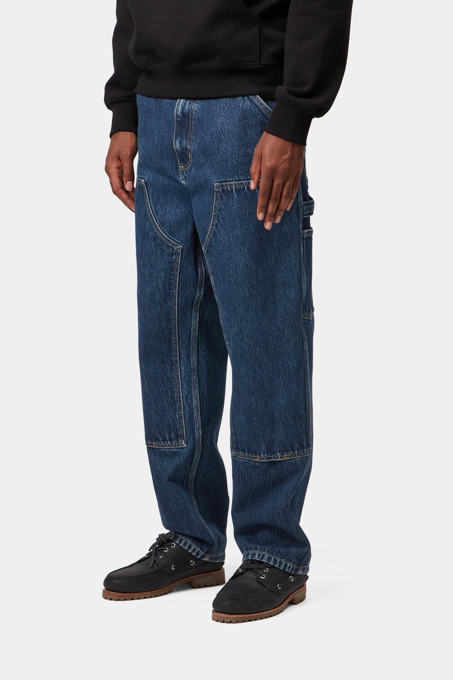 Double Knee Pant - Denim Blue (Stone Washed)