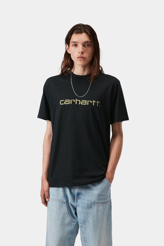 Script T-Shirt Deep Night / Gentle Green