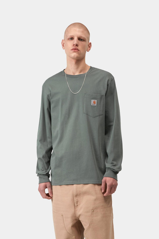 Long Sleeve Pocket T-Shirt Velvet Green