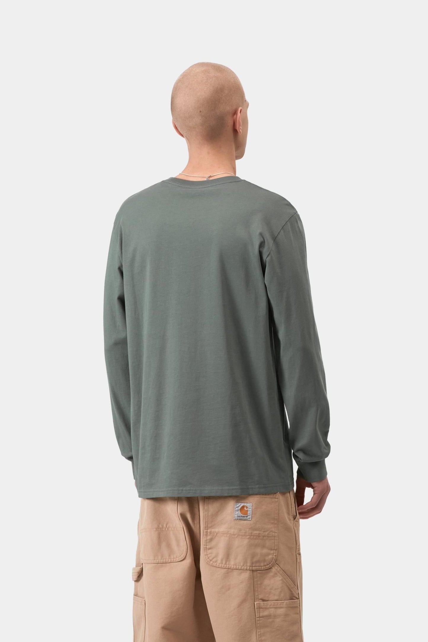 Long Sleeve Pocket T-Shirt Velvet Green