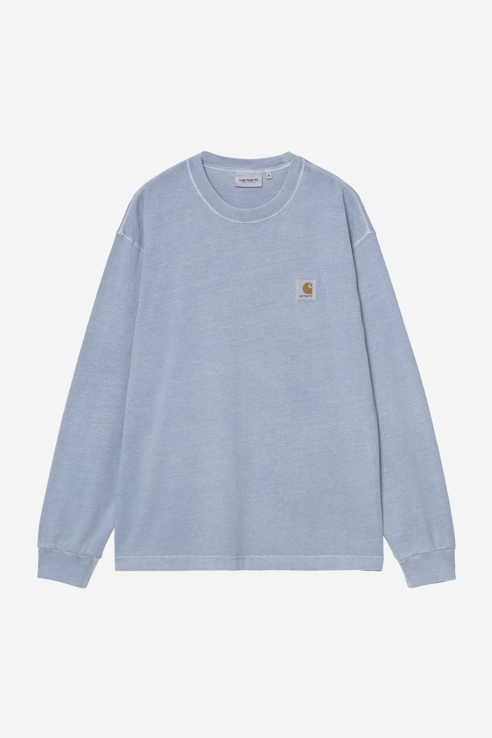 Nelson Long Sleeve T-Shirt Gentle Blue (Garment Dyed)