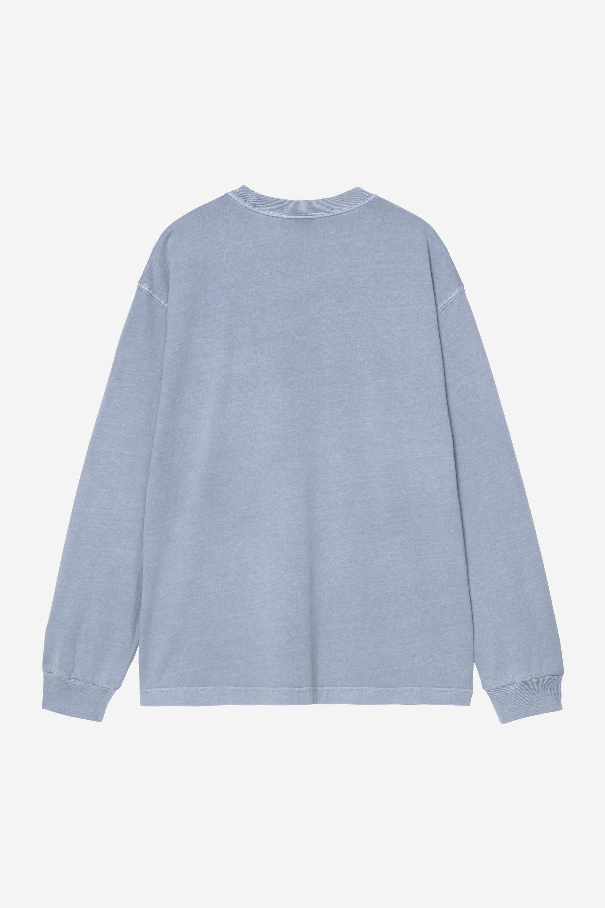 Nelson Long Sleeve T-Shirt Gentle Blue (Garment Dyed)