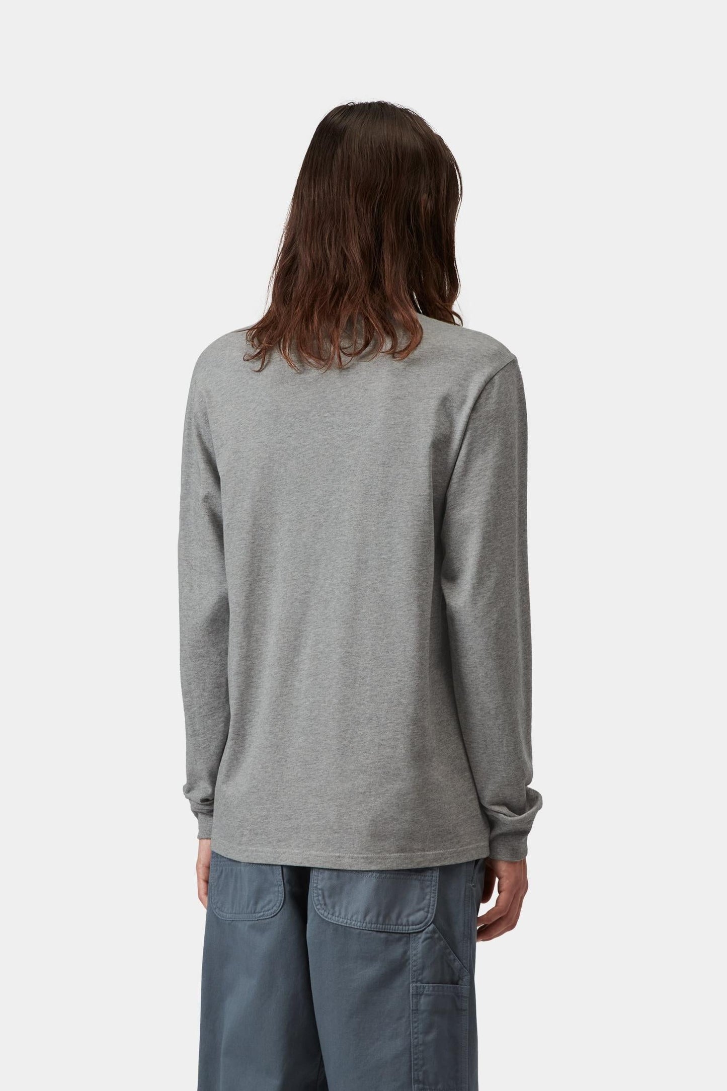 Long Sleeve Pocket T-Shirt Grey Heather
