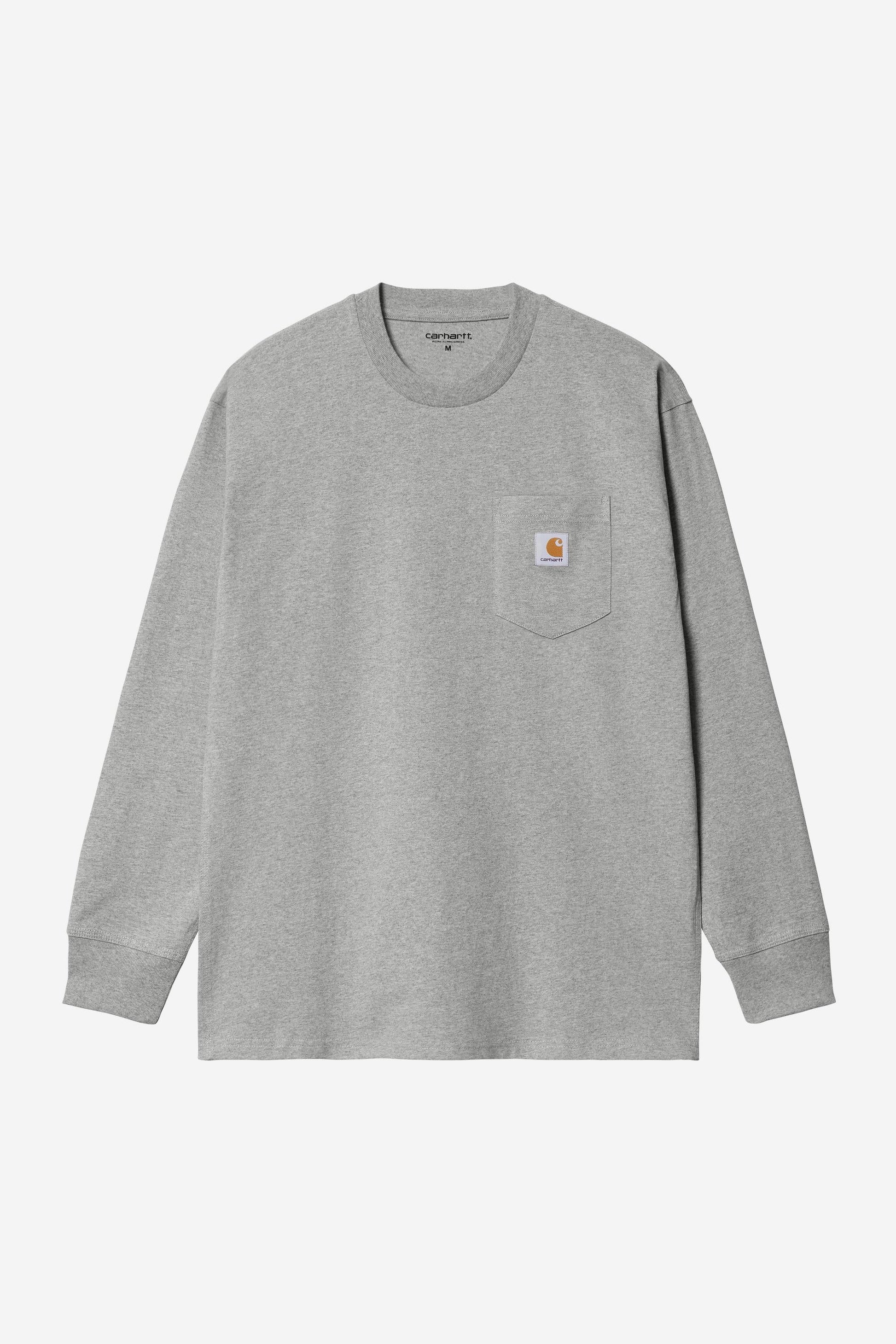 Long Sleeve Pocket T-Shirt Grey Heather