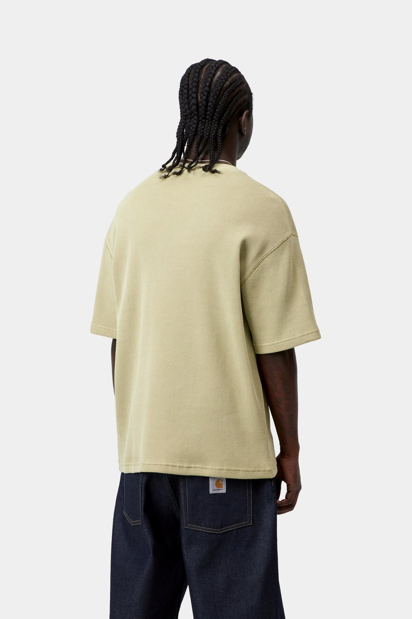 Nelson Waffle T-Shirt Gentle Green (Garment Dyed)
