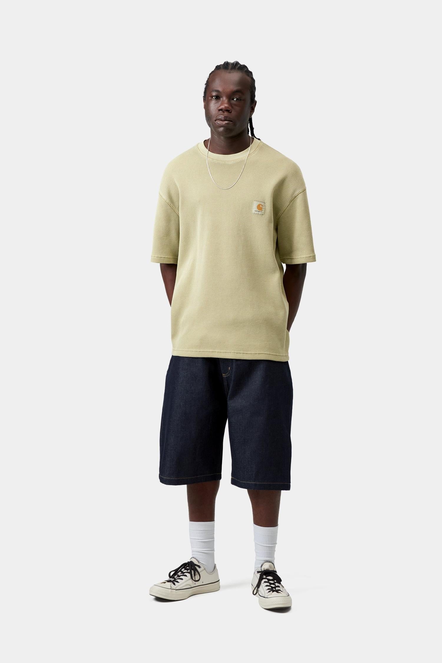 Nelson Waffle T-Shirt Gentle Green (Garment Dyed)