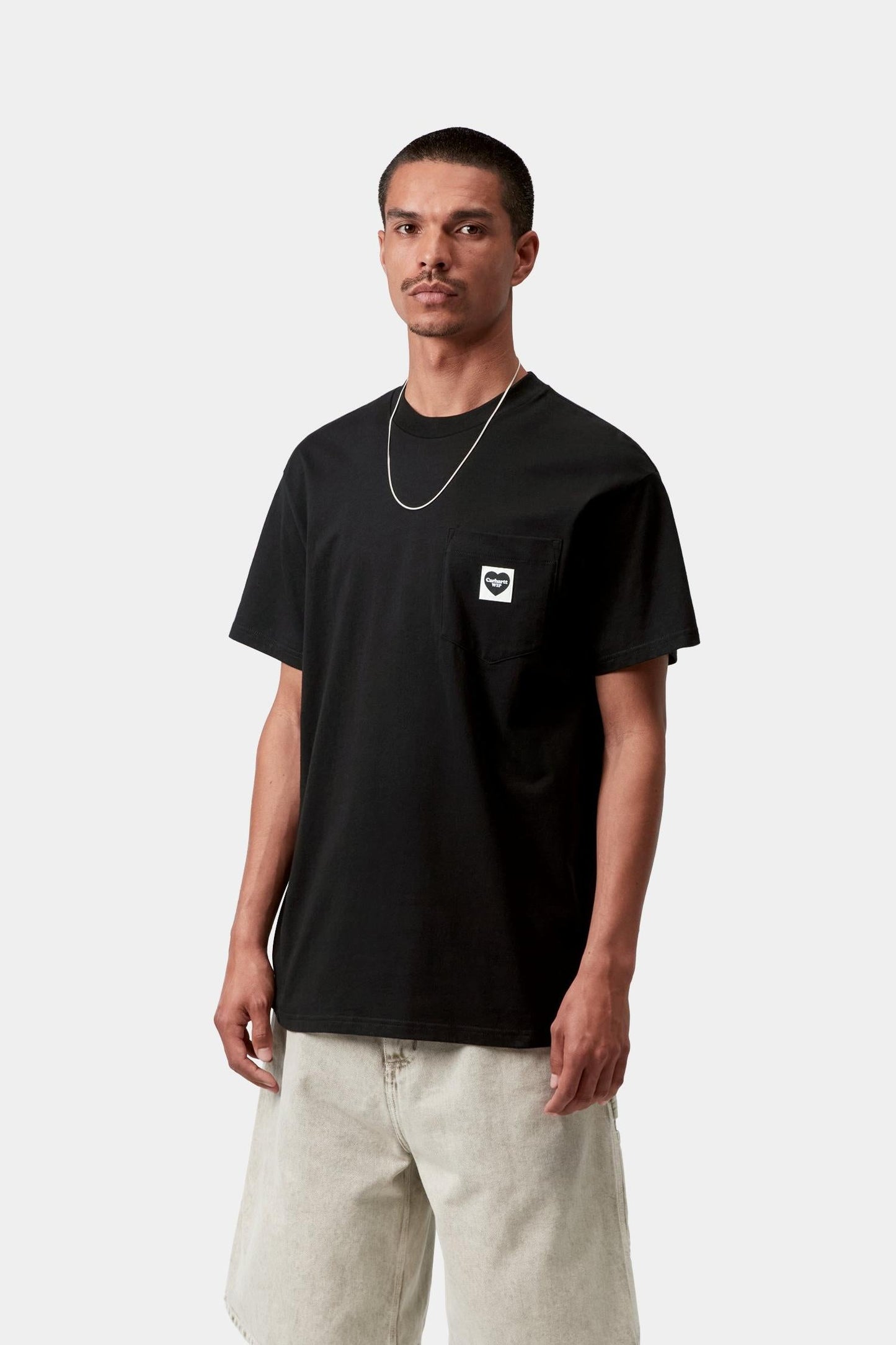 Pocket Heart T-Shirt Black / Black