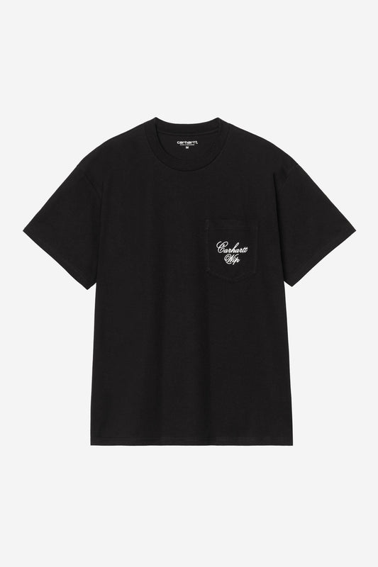 Longhand Pocket T-Shirt Black / White