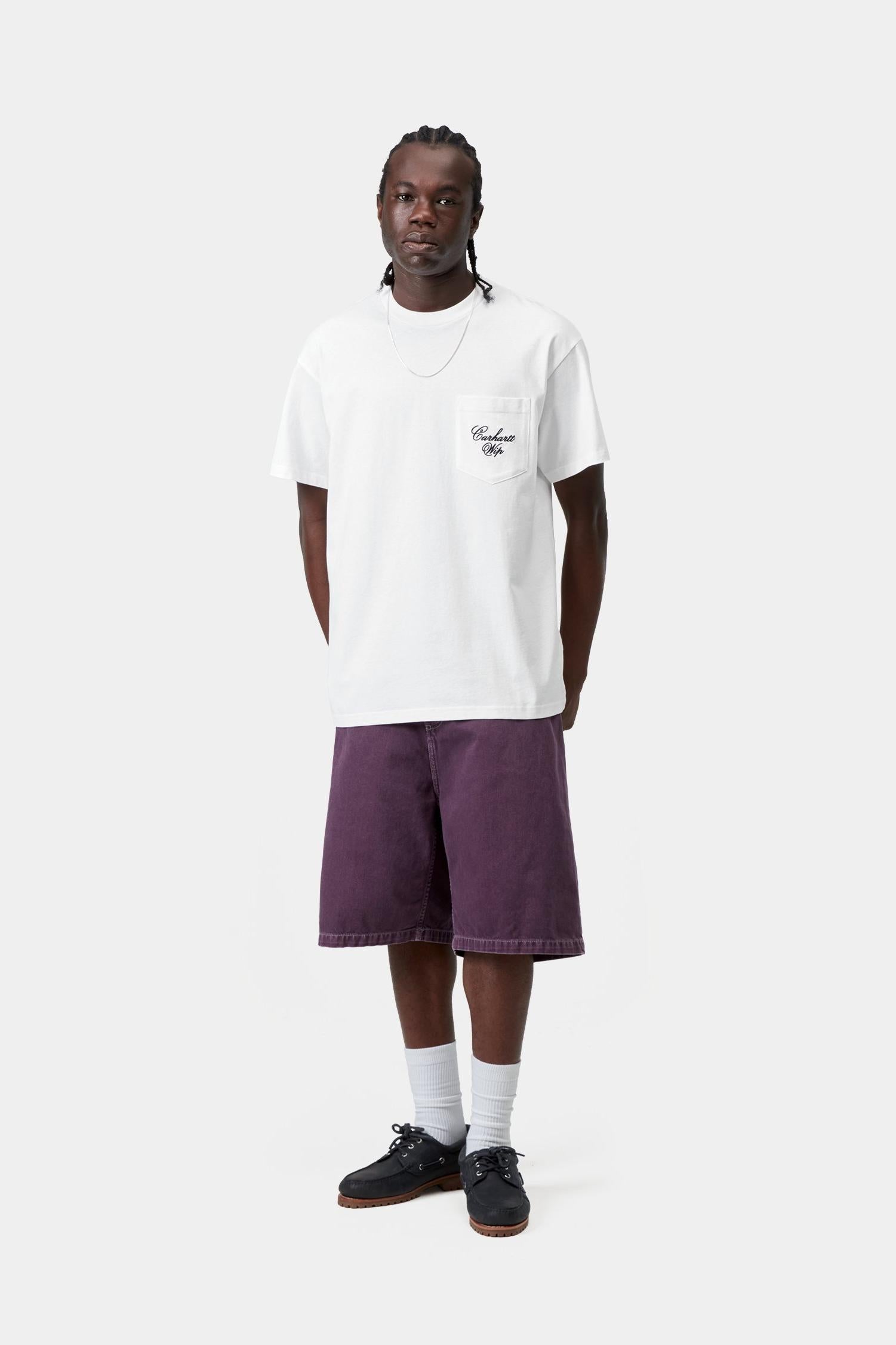 Longhand Pocket T-Shirt White / Black