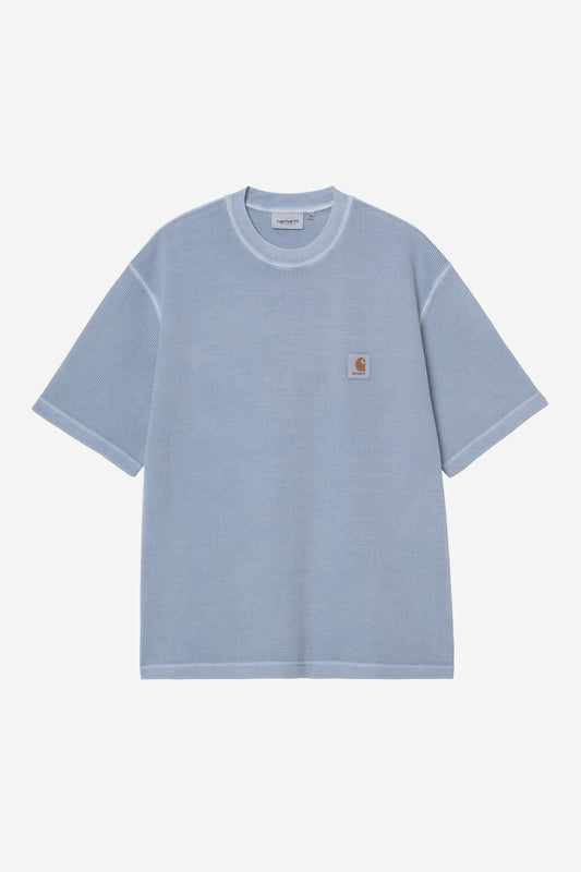 Nelson Waffle T-Shirt Gentle Blue (Garment Dyed)