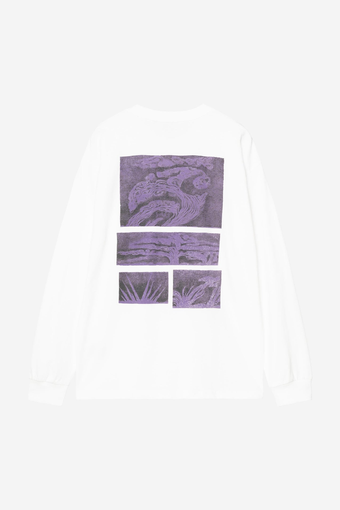 Long Sleeve Emerge T-Shirt White (Stone Washed)