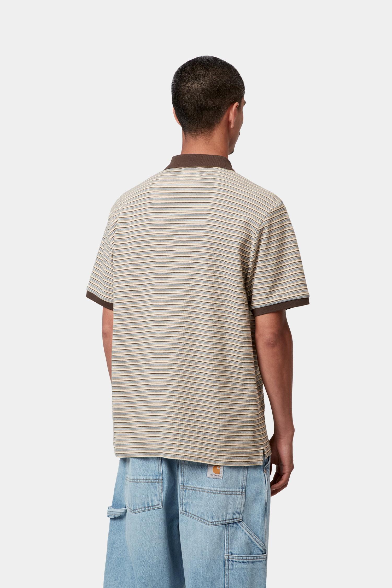 Short Sleeve Dion Stripe Polo Wax