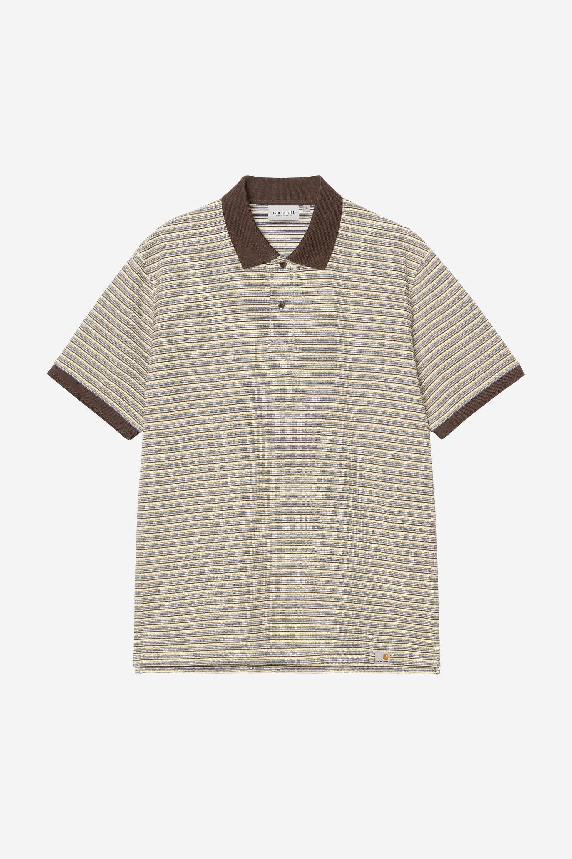 Short Sleeve Dion Stripe Polo Wax