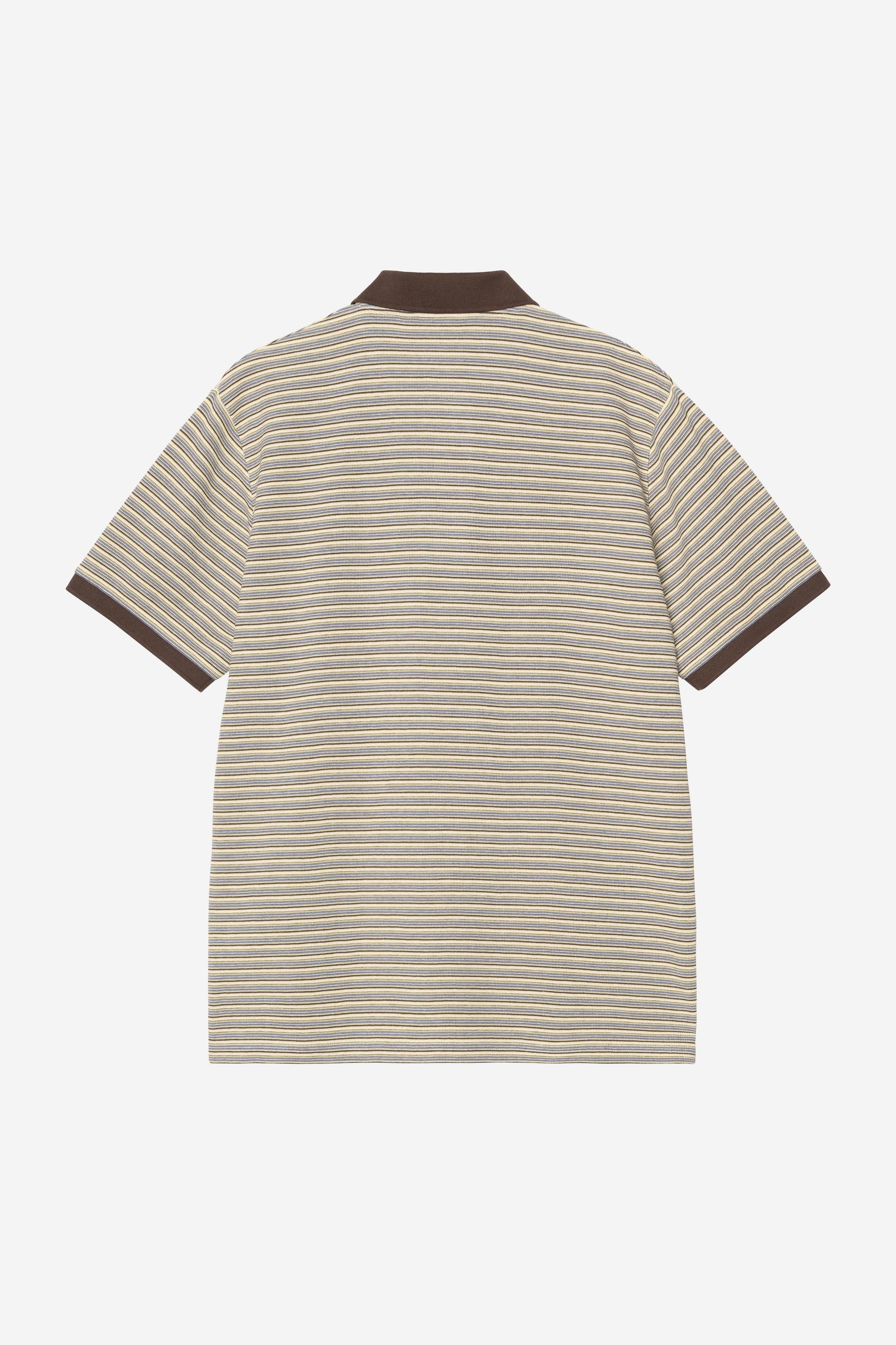 Short Sleeve Dion Stripe Polo Wax