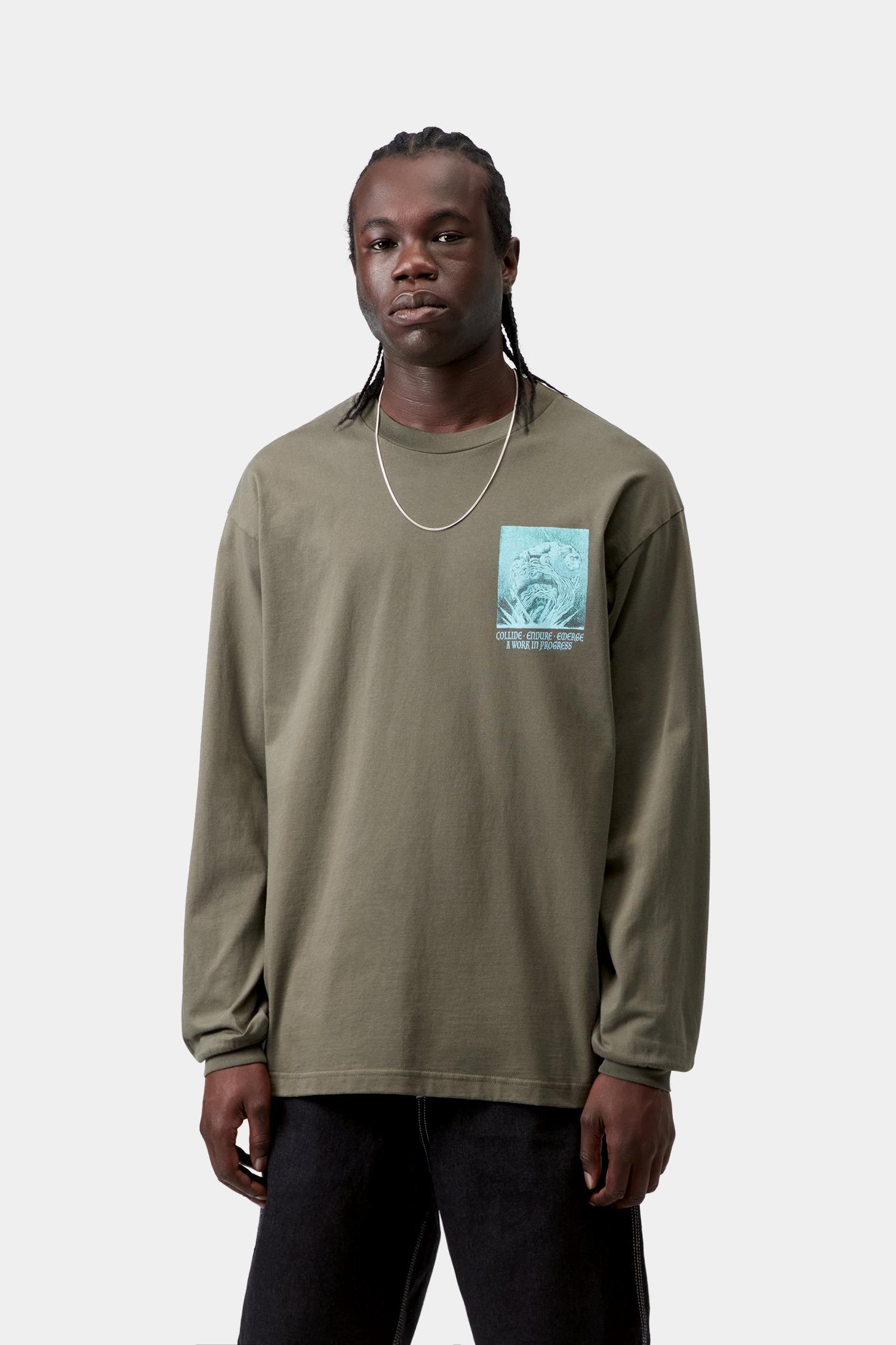 Long Sleeve Emerge T-Shirt Leaf (Stone Washed)