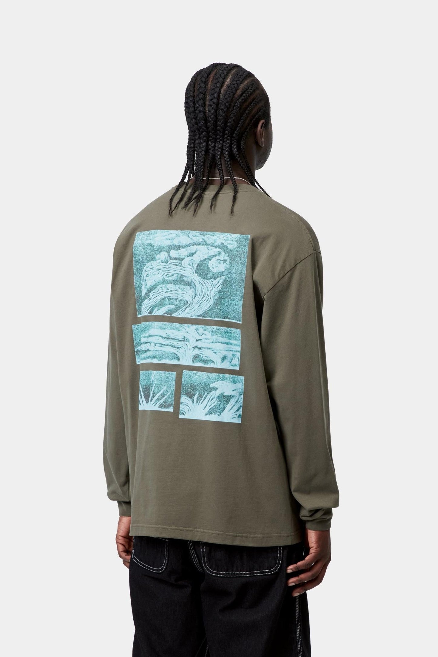 Long Sleeve Emerge T-Shirt Leaf (Stone Washed)